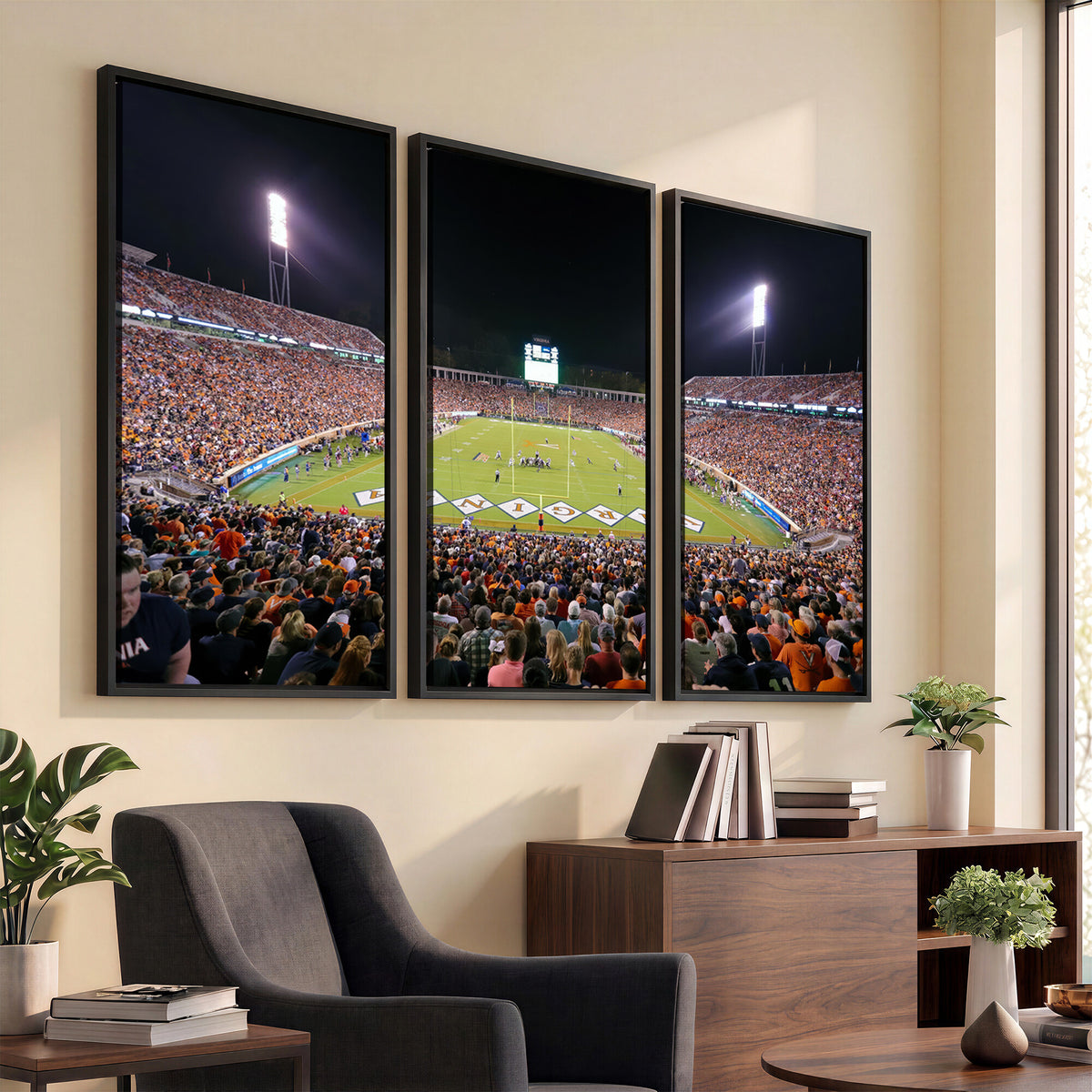 98441-MGV-CV-36X24 - Virginia Cavaliers Football Team Print - Charlottesville Scott Stadium Wall Art Canvas Print