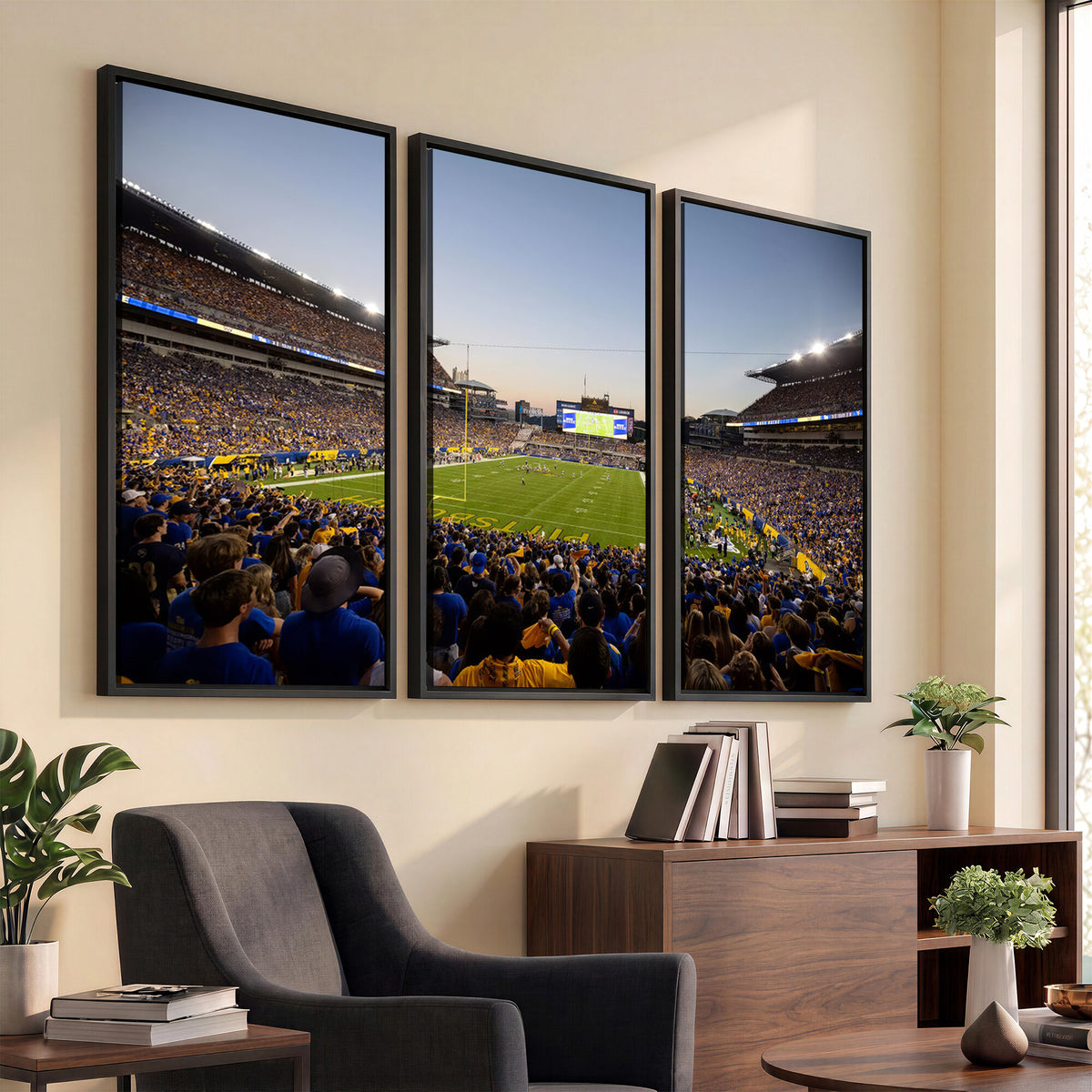 41853-MGV-CV-36X24 - Pittsburgh Panthers Football Team Print - Pittsburgh Acrisure Stadium Wall Art Canvas Print