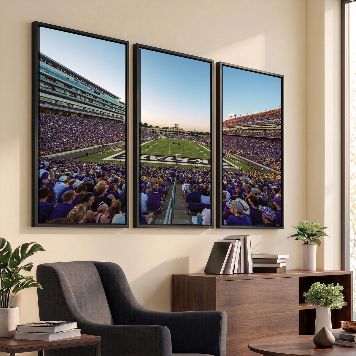 82792-MGV-CV-36X24 - Kansas State University Wildcats Football Team Print - Manhattan Bill Snyder Family Football Stadium