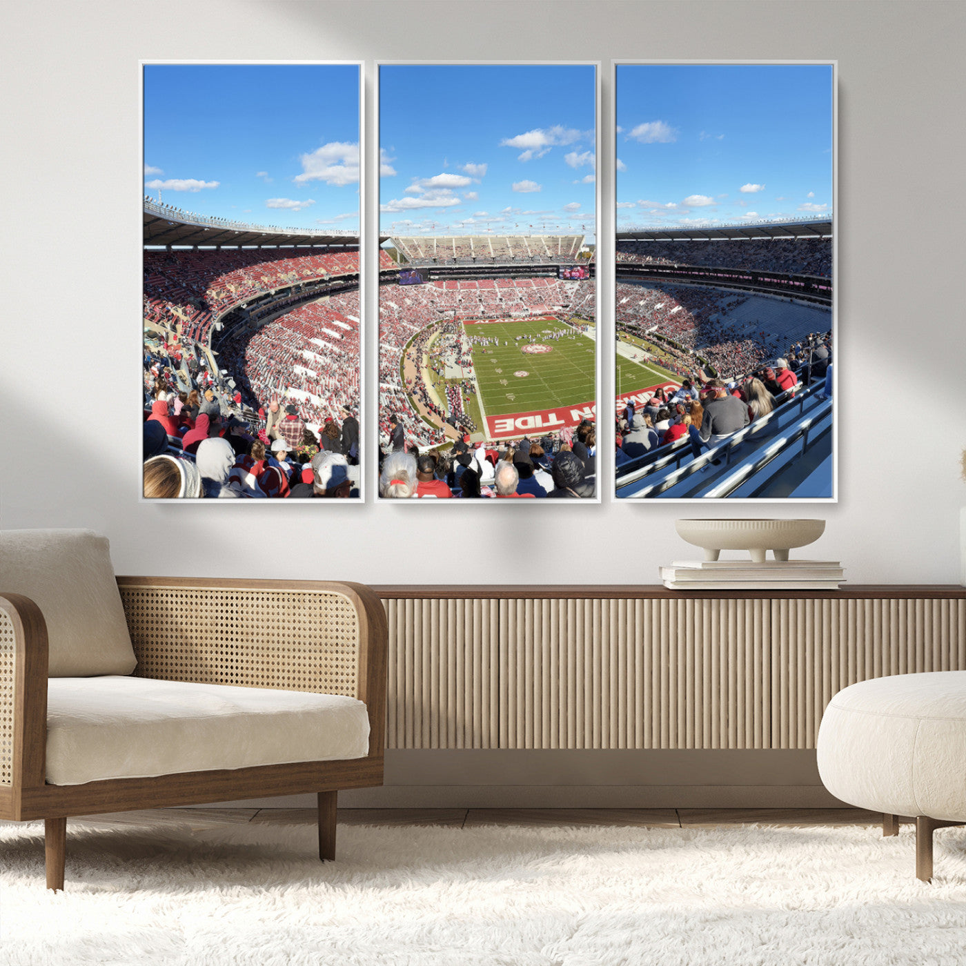 MGV-FC-48X32-3P - University of Alabama Crimson Tide Print Wall Art - Tuscaloosa Bryant-Denny Stadium Wall Art Canvas