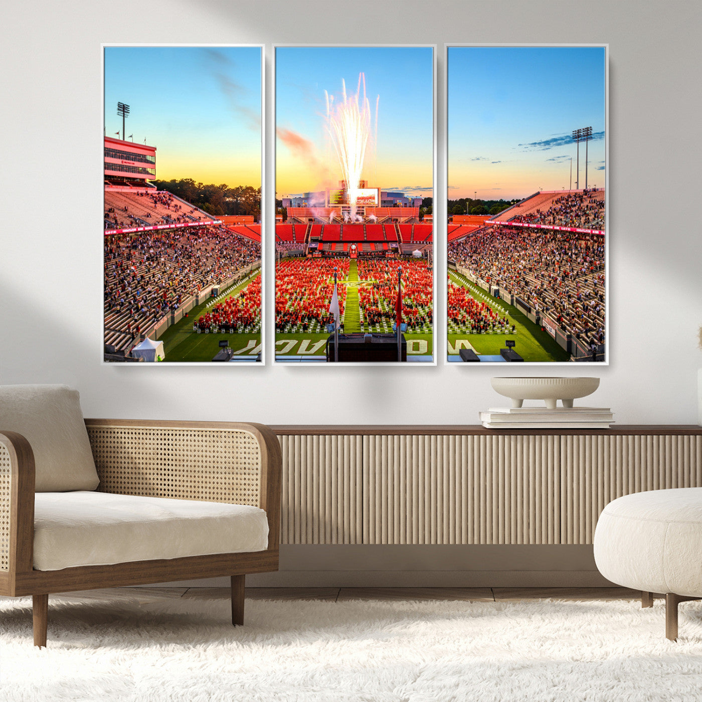 MGV-FC-48X32-3P - North Carolina State University Canvas Print, North Carolina State University Wolfpack Football Team