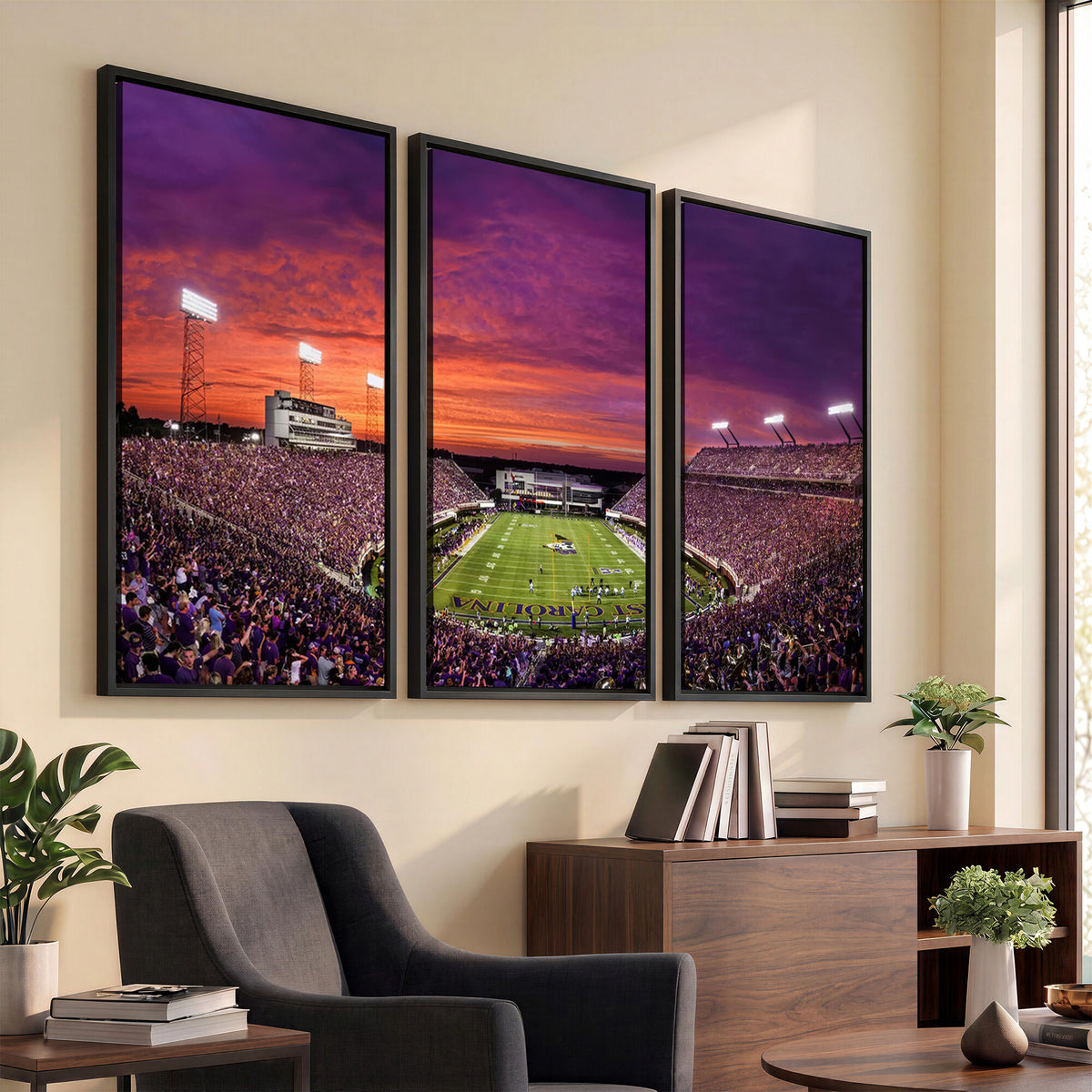 88575-MGV-CV-36X24 - East Carolina University Pirates Football Print Canvas- Greenville Dowdy-Ficklen Stadium Wall Art