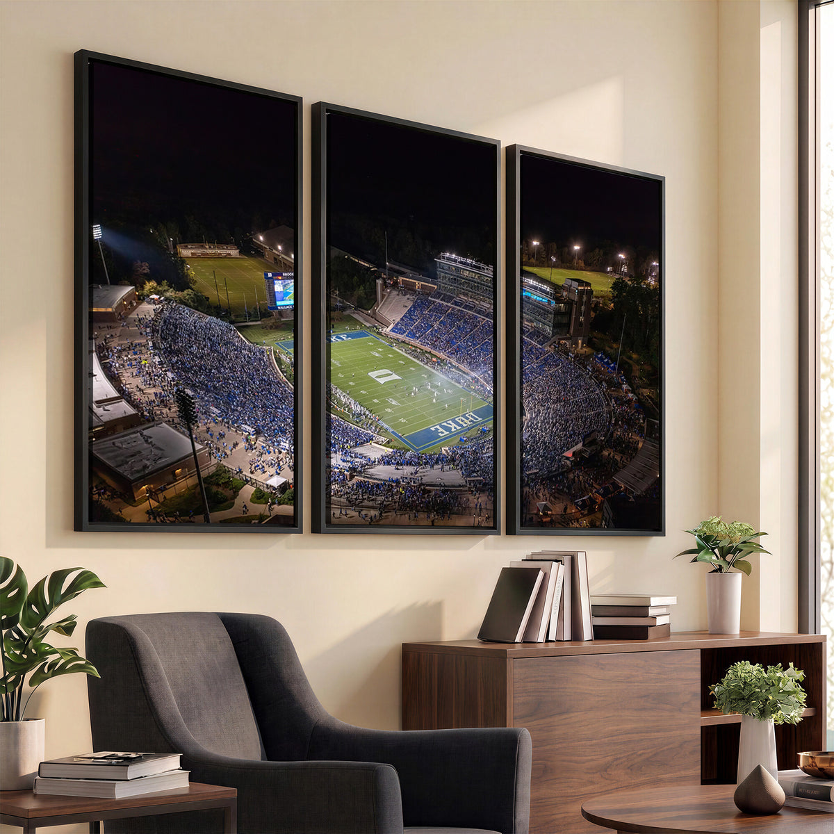 42347-MGV-CV-36X24 - Duke University Blue Devils Football Print Canvas - Durham Wallace Wade Stadium Wall Art Canvas