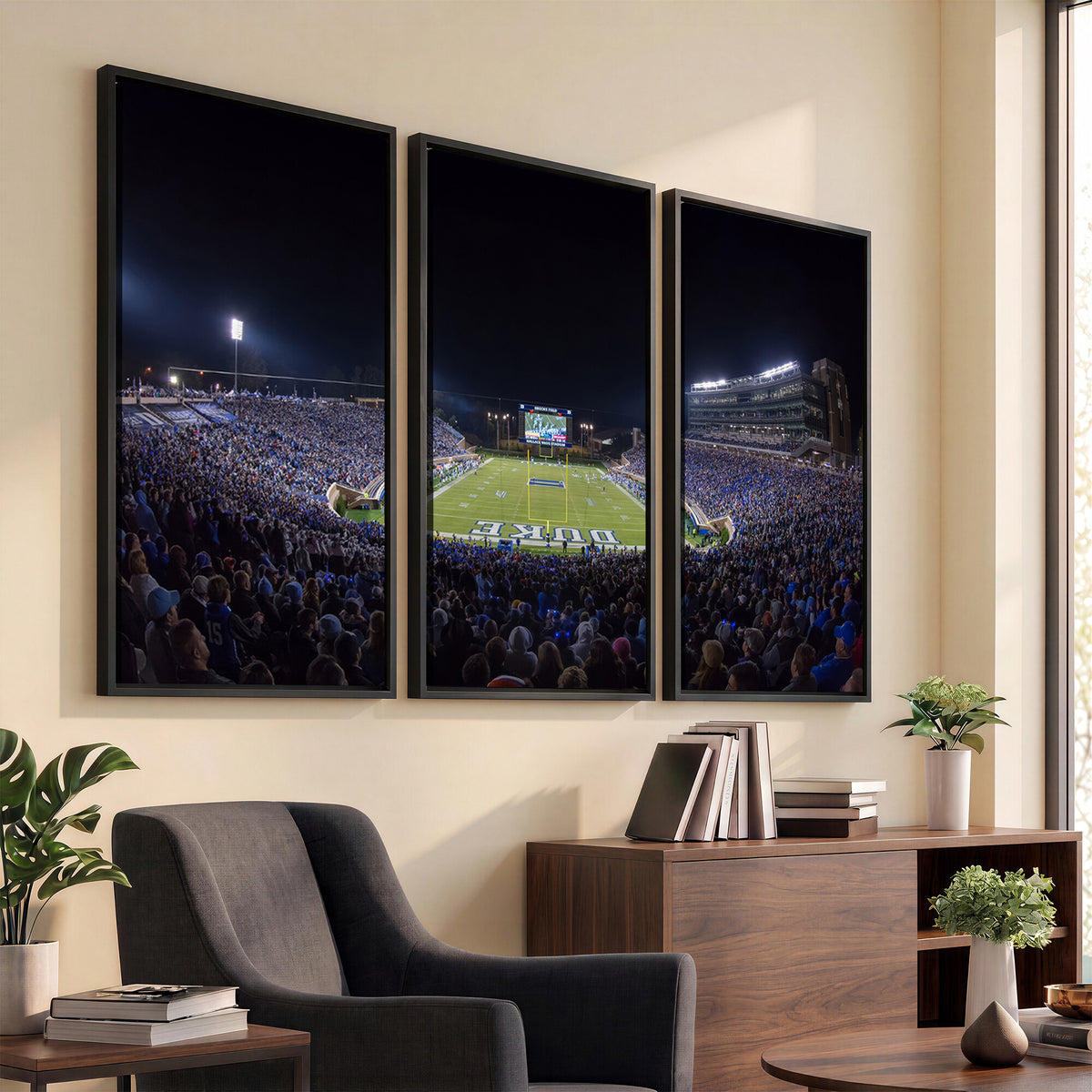 21070-MGV-CV-36X24 - Duke University Blue Devils Football Team Print - Durham Wallace Wade Stadium Wall Art Canvas Print