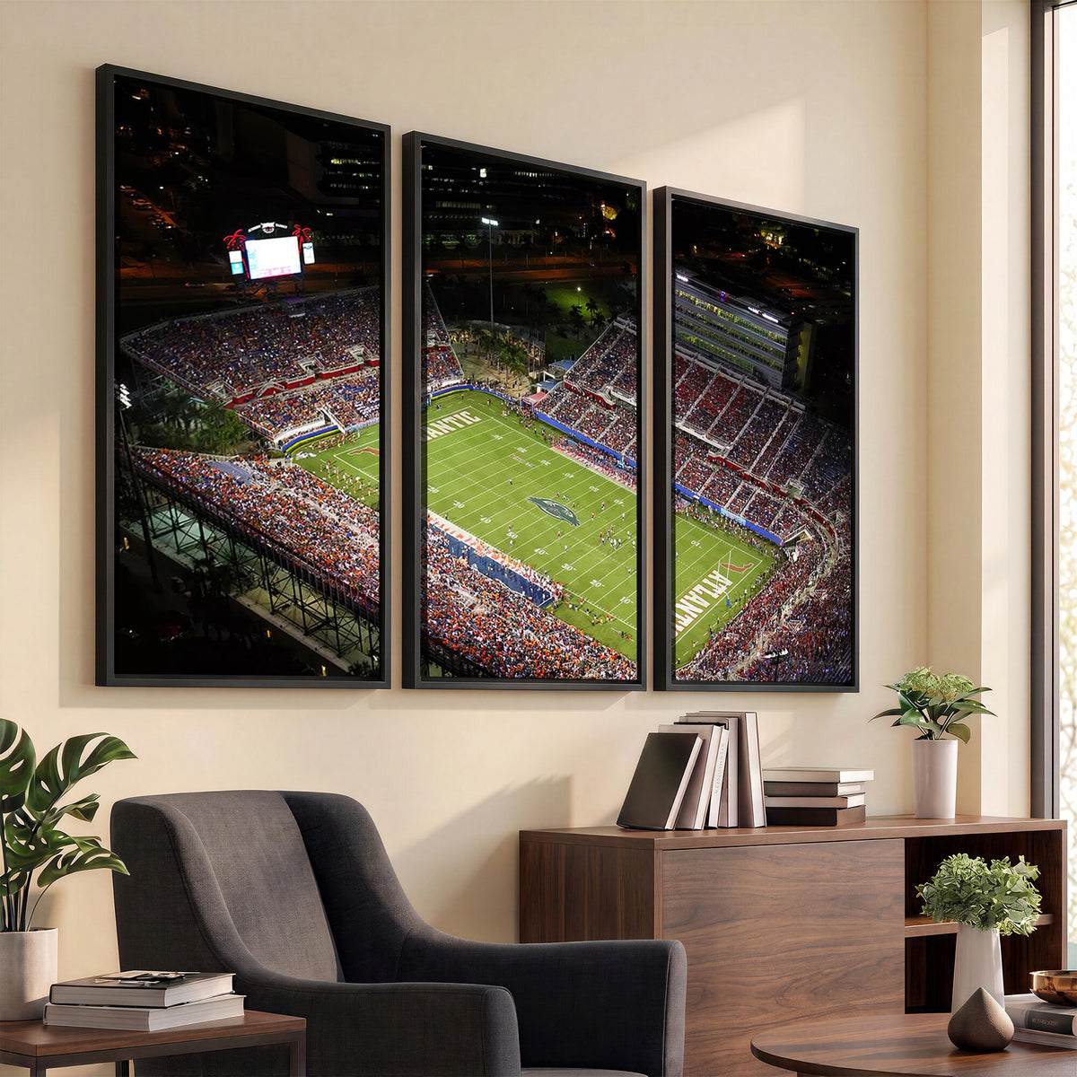 12682-MGV-CV-36X24 - Florida Atlantic University Owls Canvas Print, Football Team Print - Boca Raton FAU Stadium Wall Art