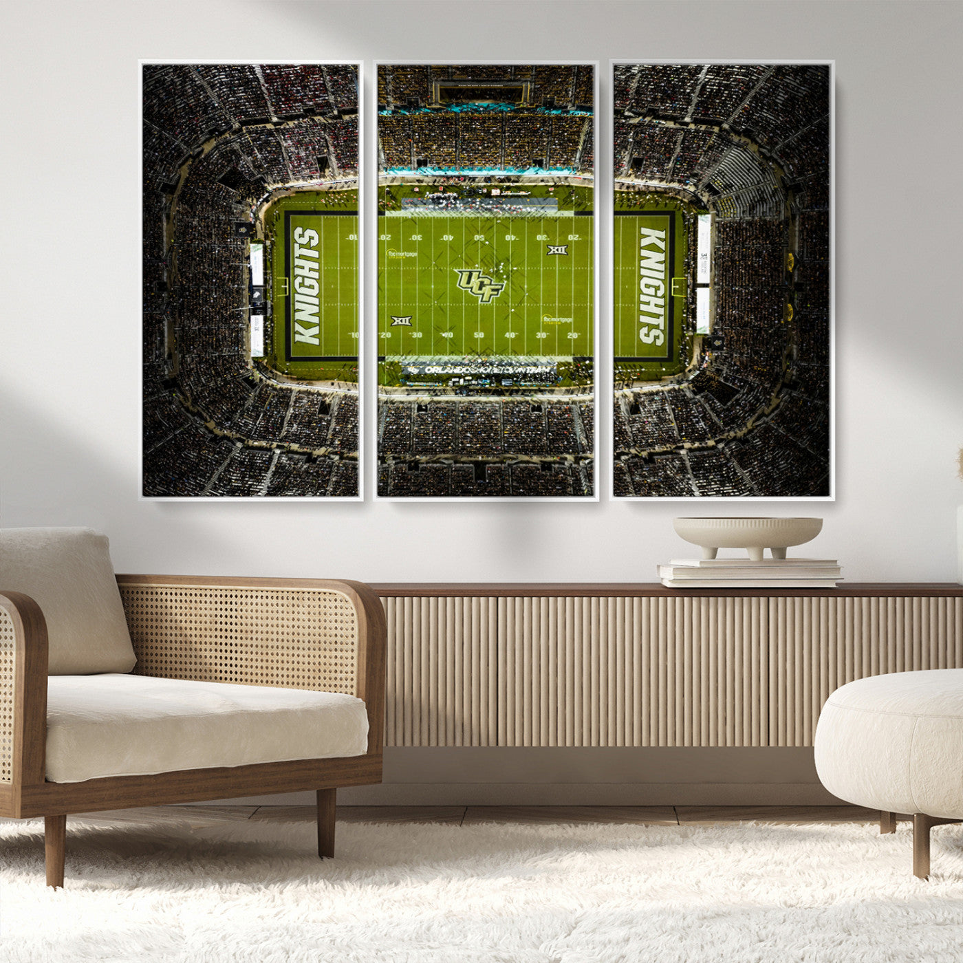 MGV-FC-48X32-3P - UCF Knights Football Team Print - Orlando FBC Mortgage Stadium Wall Art, UCF Knights Canvas Print