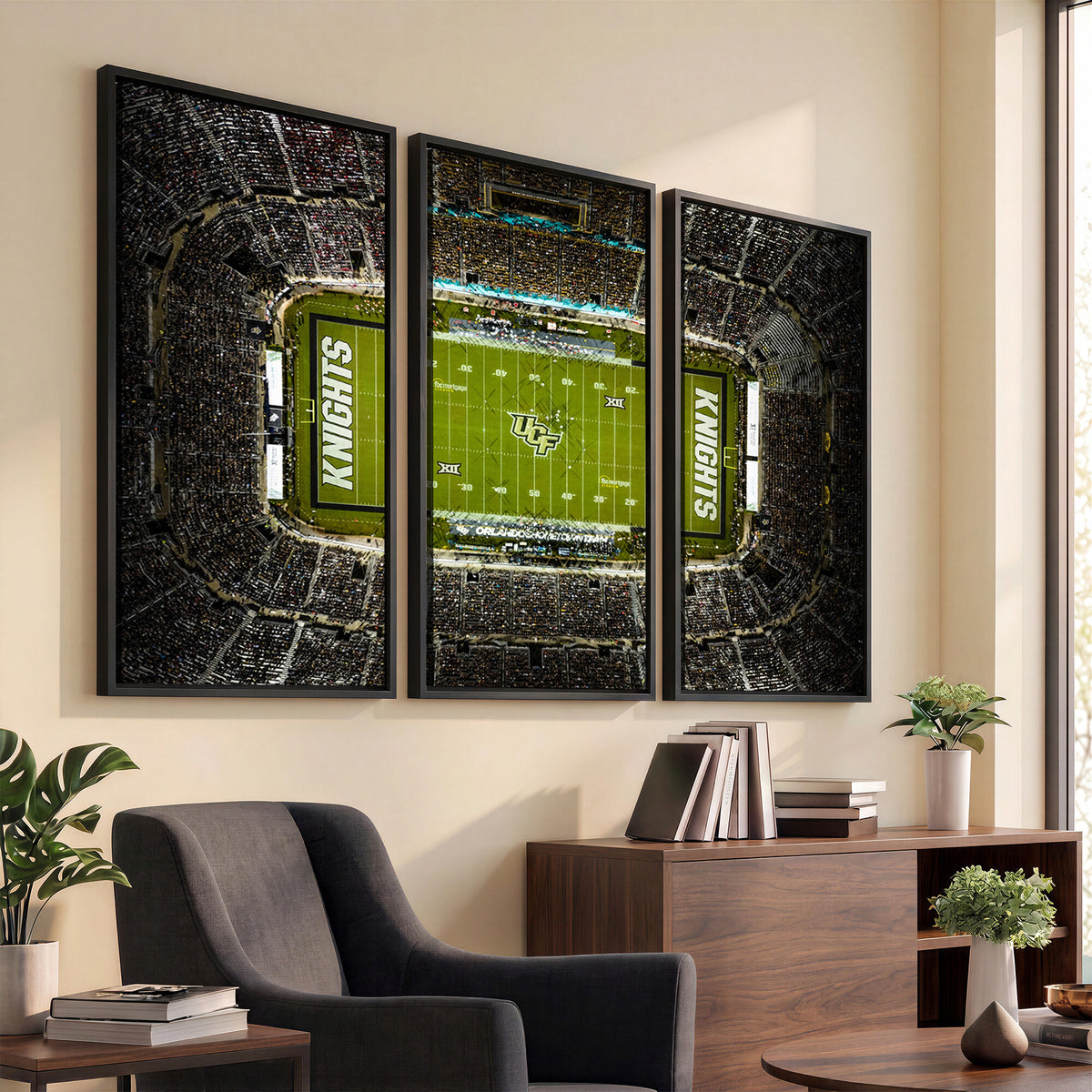 58050-MGV-CV-36X24 - UCF Knights Football Team Print - Orlando FBC Mortgage Stadium Wall Art, UCF Knights Canvas Print