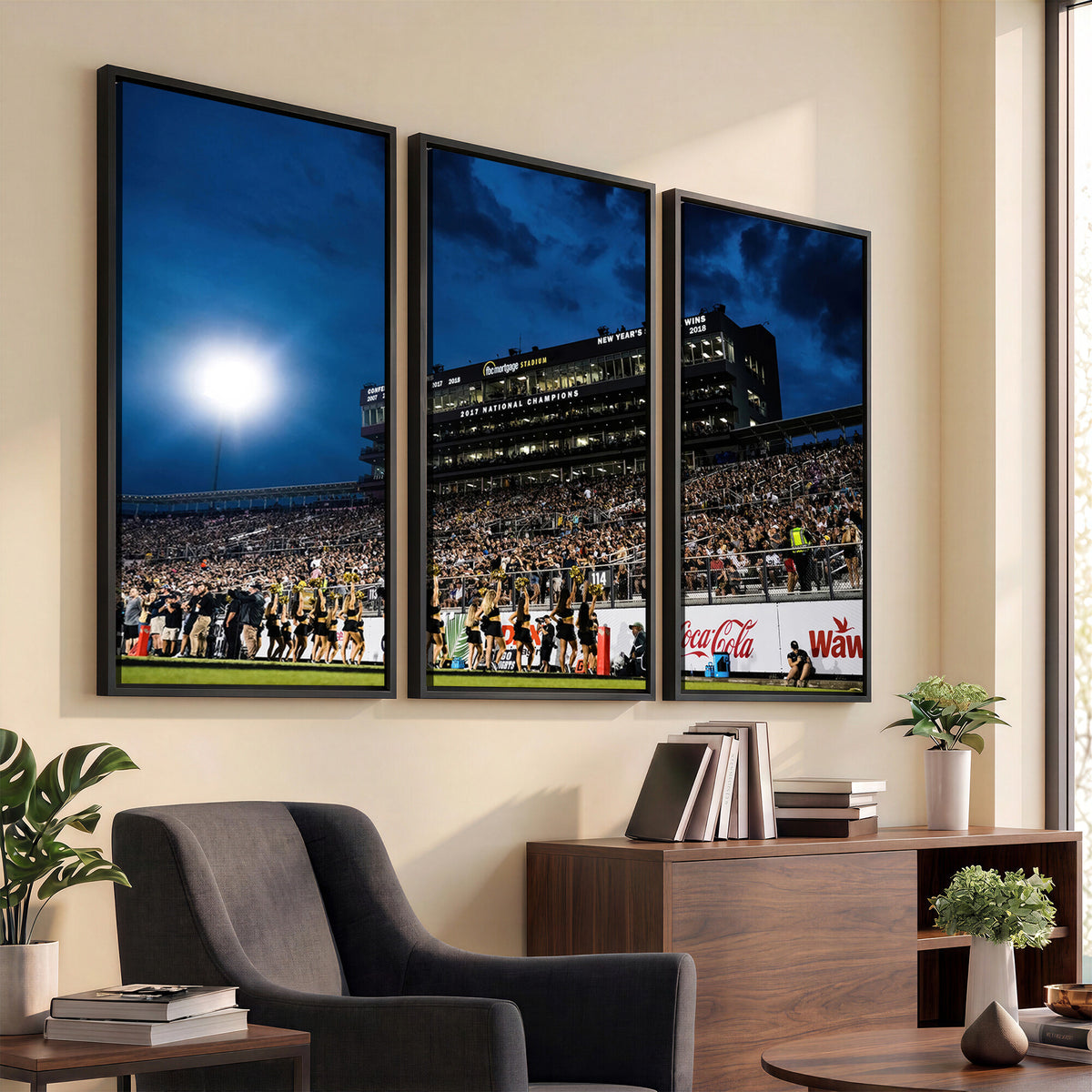 40217-MGV-CV-36X24 - UCF Knights Football Team Print - Orlando FBC Mortgage Stadium Wall Art Canvas Print