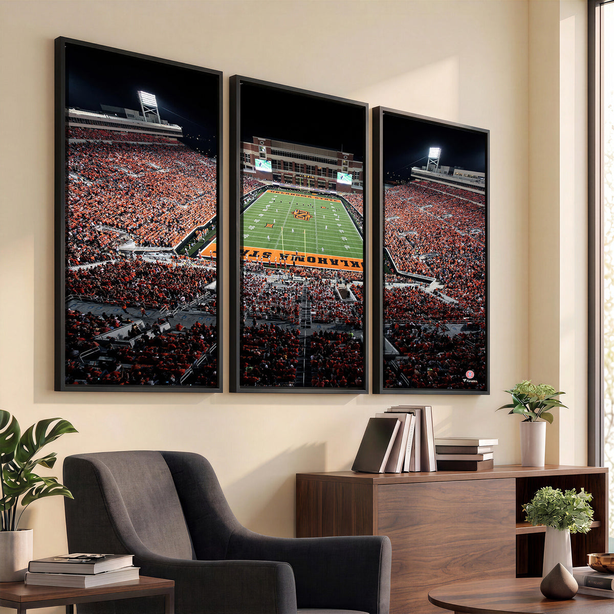 81675-MGV-CV-36X24 - Boone Pickens Stadium Wall Art Oklahoma State Cowboys Print