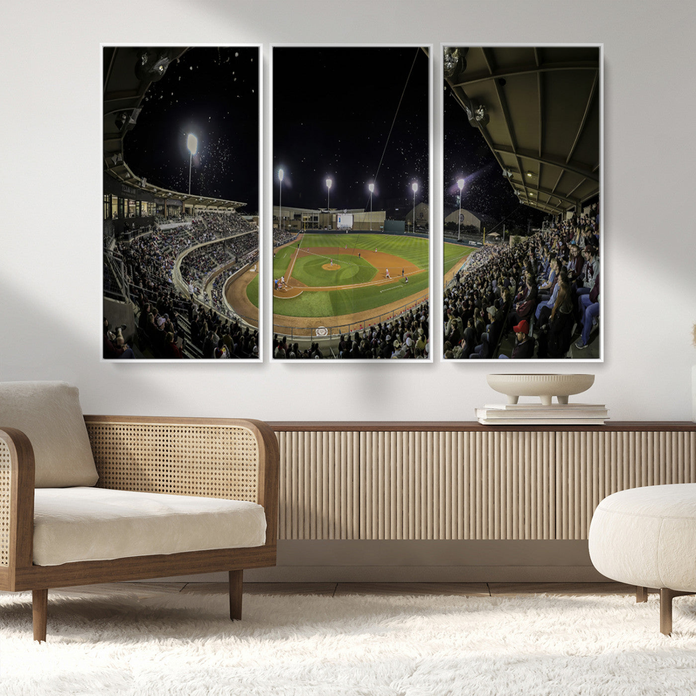 MGV-FC-48X32-3P - Olsen Field at Blue Bell Park - Texas A&M Aggies Baseball Stadium Wall Art Canvas Print