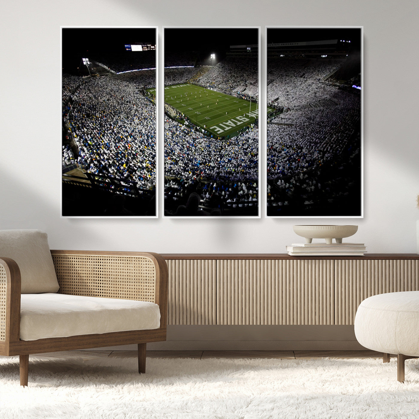 MGV-FC-48X32-3P - Penn State Football Stadium Wall Art - Beaver Stadium Canvas Print