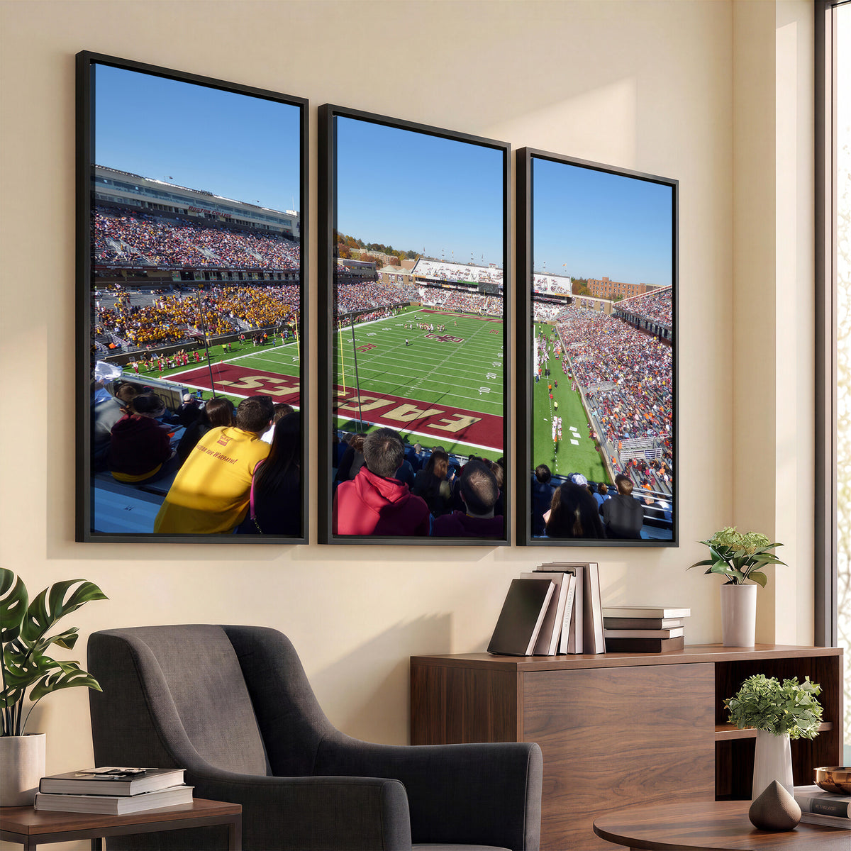 78117-MGV-CV-36X24 - Boston College Eagles Football Team Print - Boston Alumni Stadium Wall Art Canvas Print