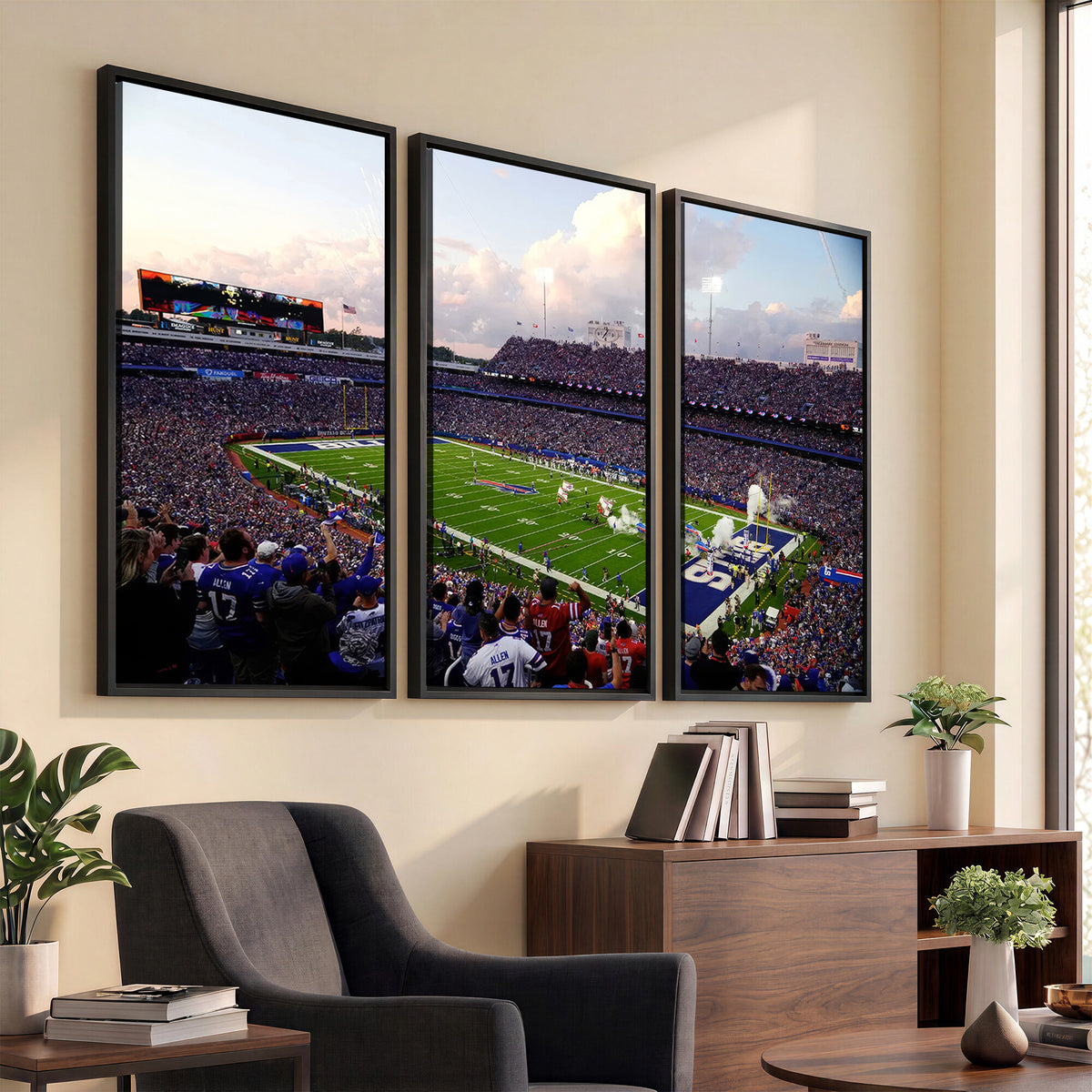 64066-MGV-CV-36X24 - Buffalo Bills Football Team Print - Buffalo Highmark Stadium Wall Art Canvas Print