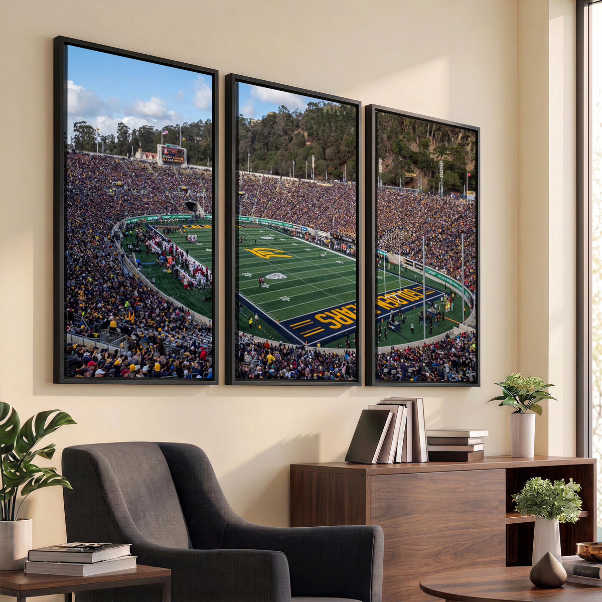 38054-MGV-CV-36X24 - University of California Golden Bears Football Team Print - Berkeley California Memorial Stadium Art