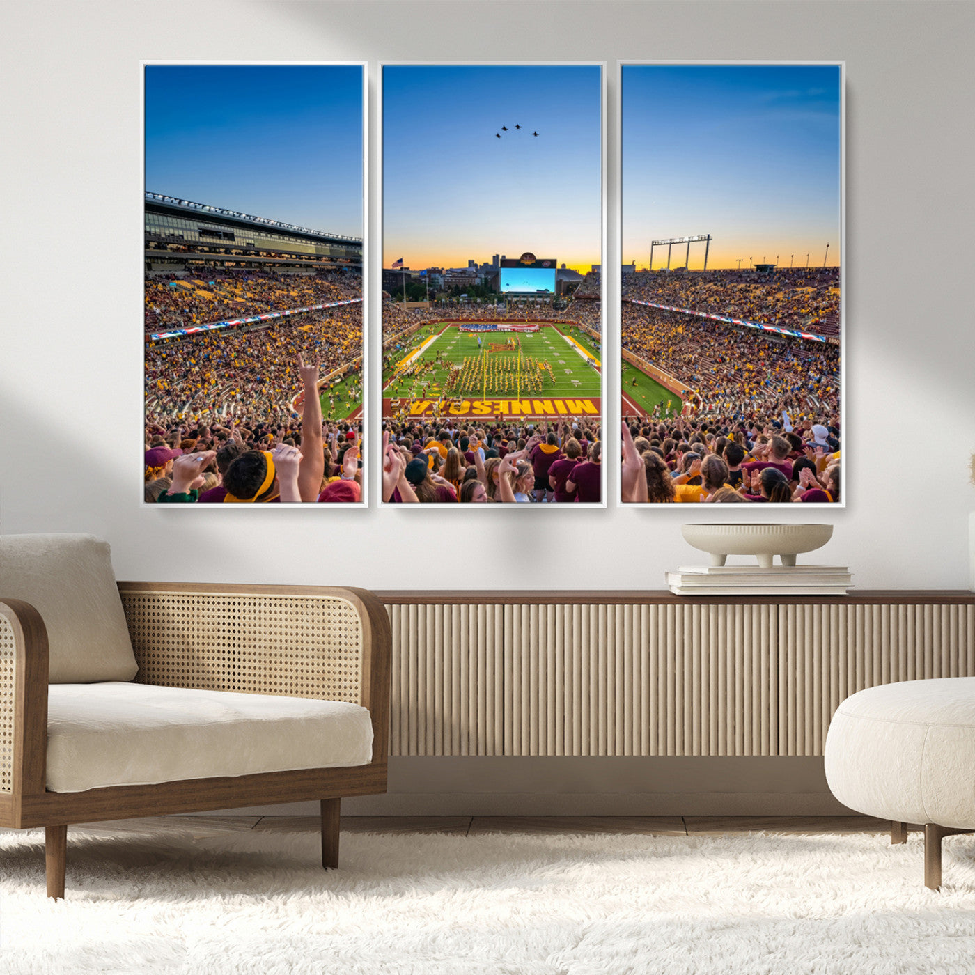 MGV-FC-48X32-3P - University of Minnesota Golden Gophers Art Print, Football Team Print - Minneapolis Huntington Bank