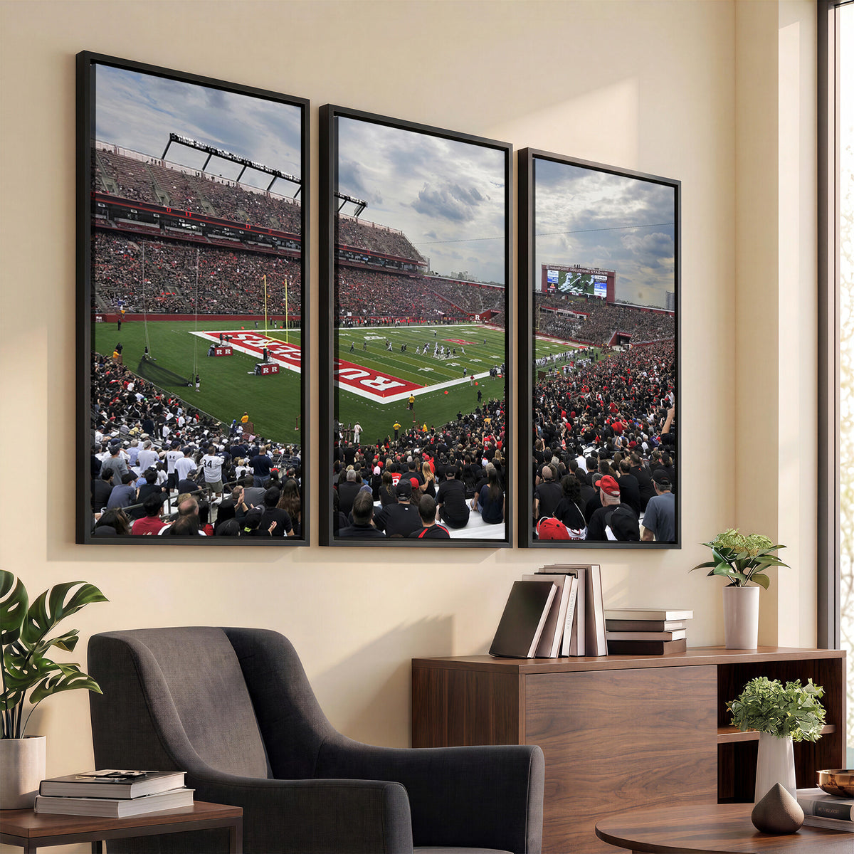 66777-MGV-CV-36X24 - Rutgers Scarlet Knights Football Team Print, SHI Stadium