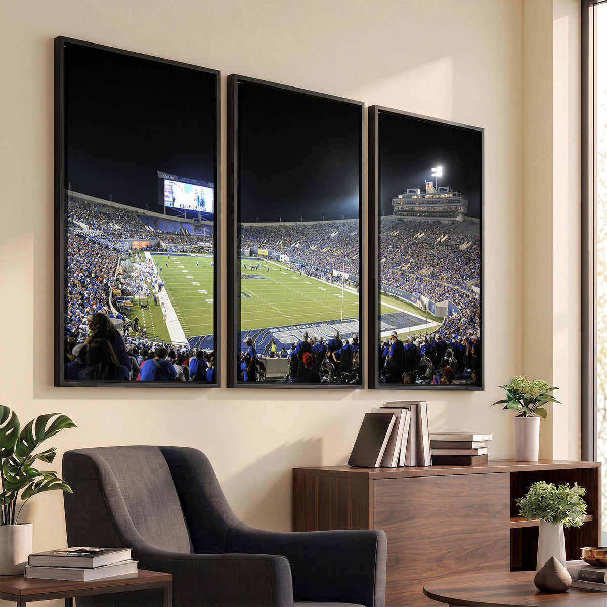 10894-PAN-FL-20X10 - University of Memphis Tigers Football Team Print - Memphis Simmons Bank Liberty Stadium Wall Art