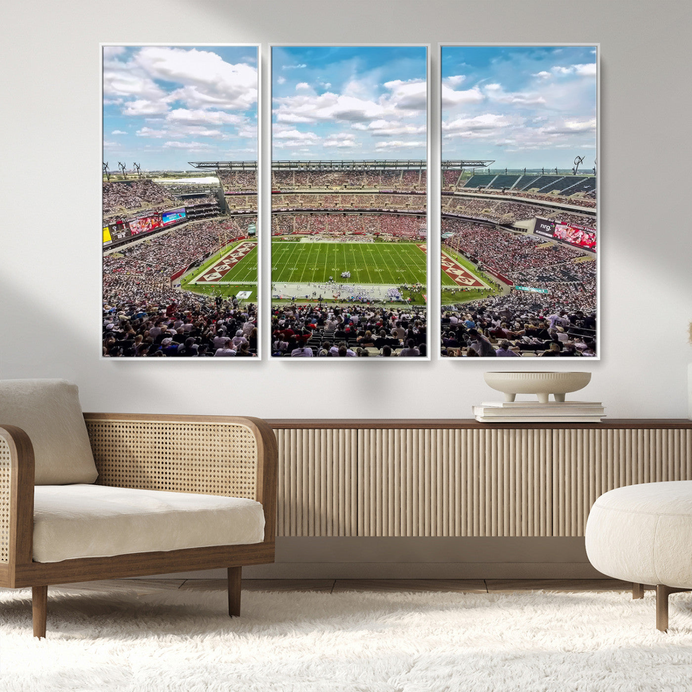 MGV-FC-48X32-3P - The Temple University Owls Athletics Team Print - Philadelphia Lincoln Financial Field Stadium Wall