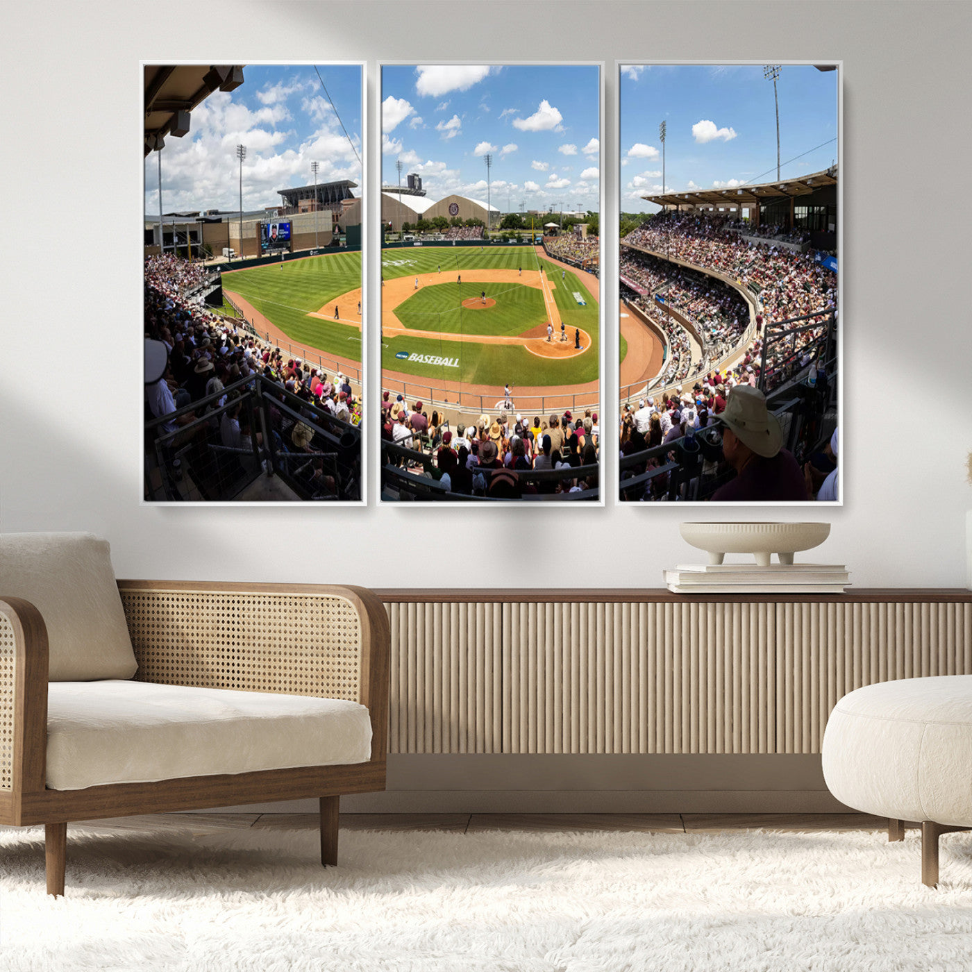 MGV-FC-48X32-3P - The Texas A&M University Aggies Athletics Team Print - College Station Kyle Field Wall Art Canvas