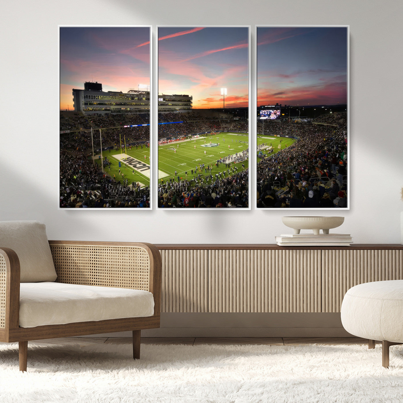 MGV-FC-48X32-3P - The University of Connecticut UCONN Huskies Football Team Print - East Hartford Pratt & Whitney