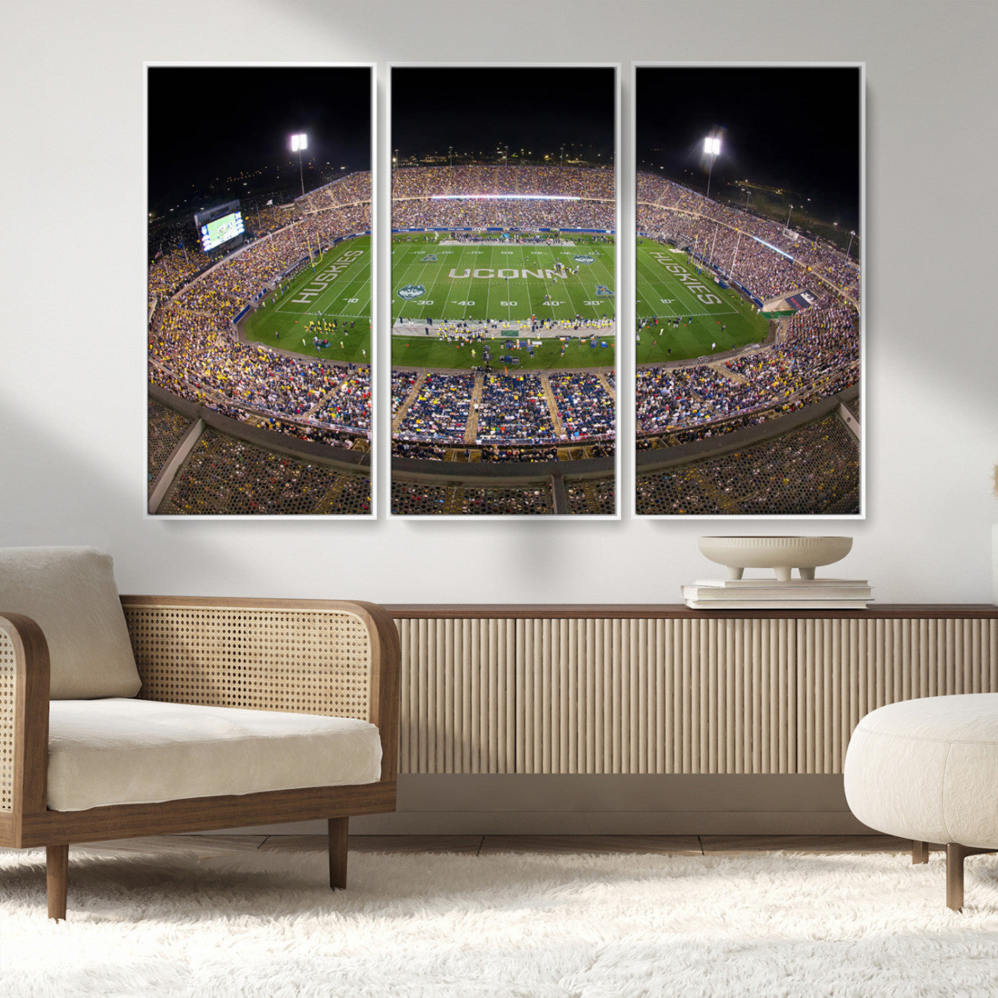MGV-FC-48X32-3P - The University of Connecticut UCONN Huskies Football Team Print - East Hartford Pratt & Whitney