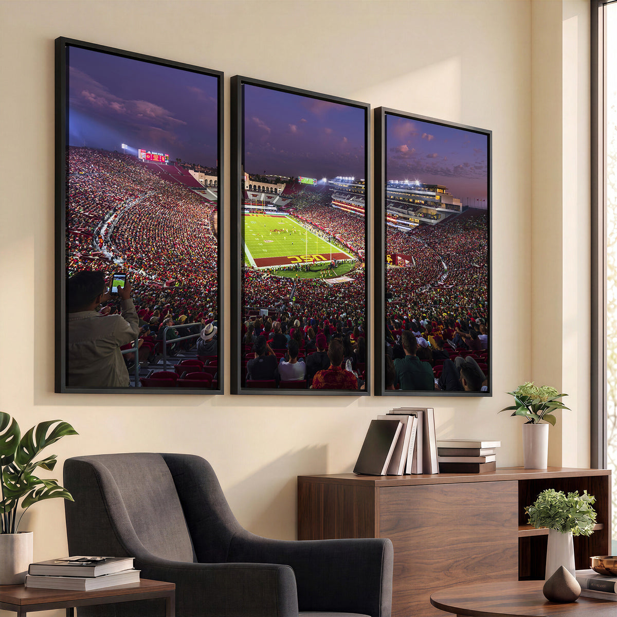 73373-MGV-CV-36X24 - The University of Southern California USC Trojans Football Team Print, Extra Large Game Room Wall Decor