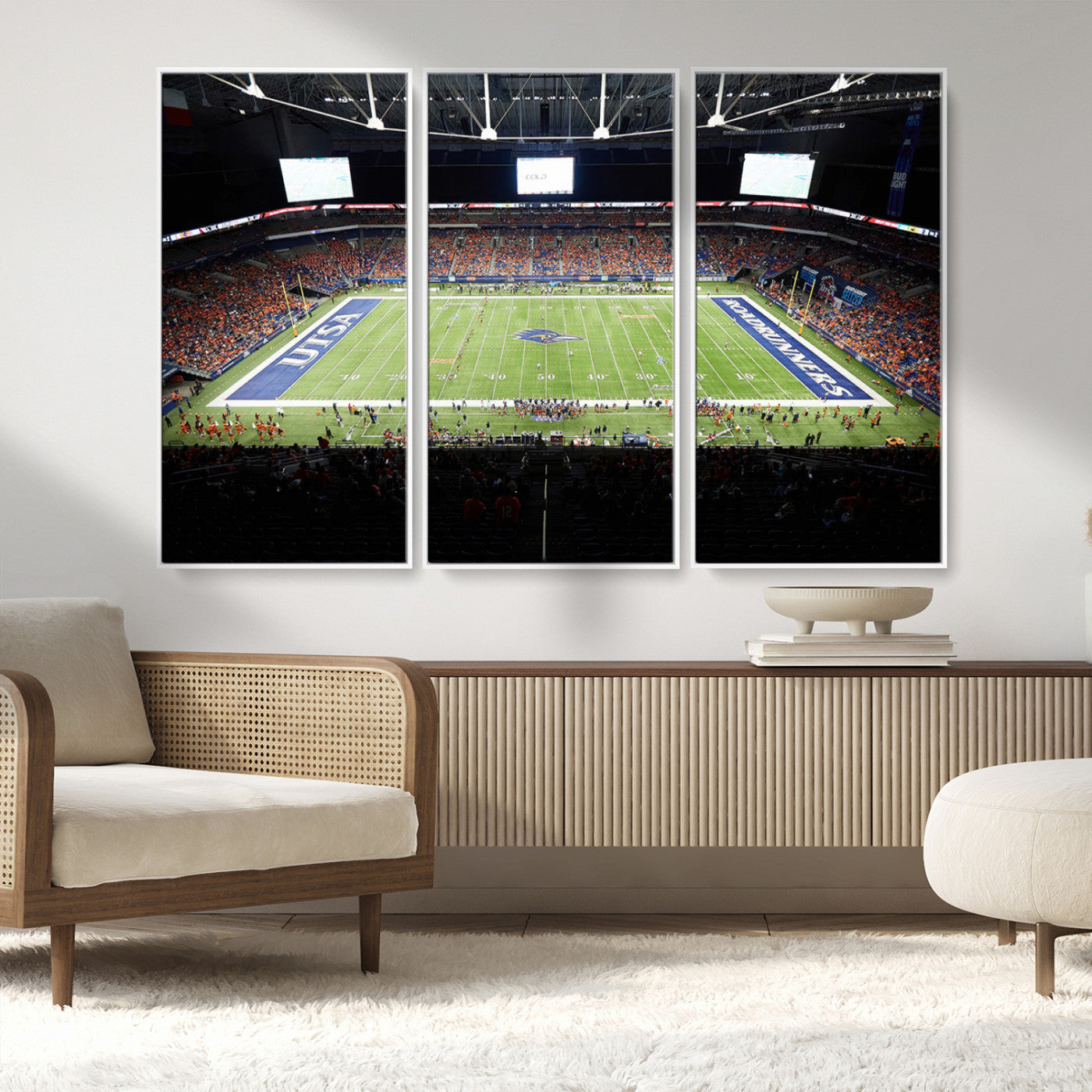MGV-FC-48X32-3P - The University of Texas at San Antonio Roadrunners Football Team Print - San Antonio Alamodome Wall