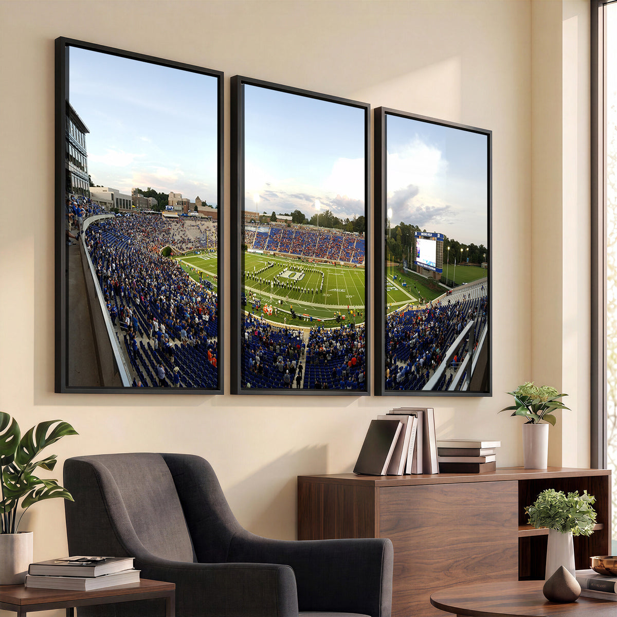 44850-MGV-CV-36X24 - The Duke University Blue Devils Football Team Print, Durham