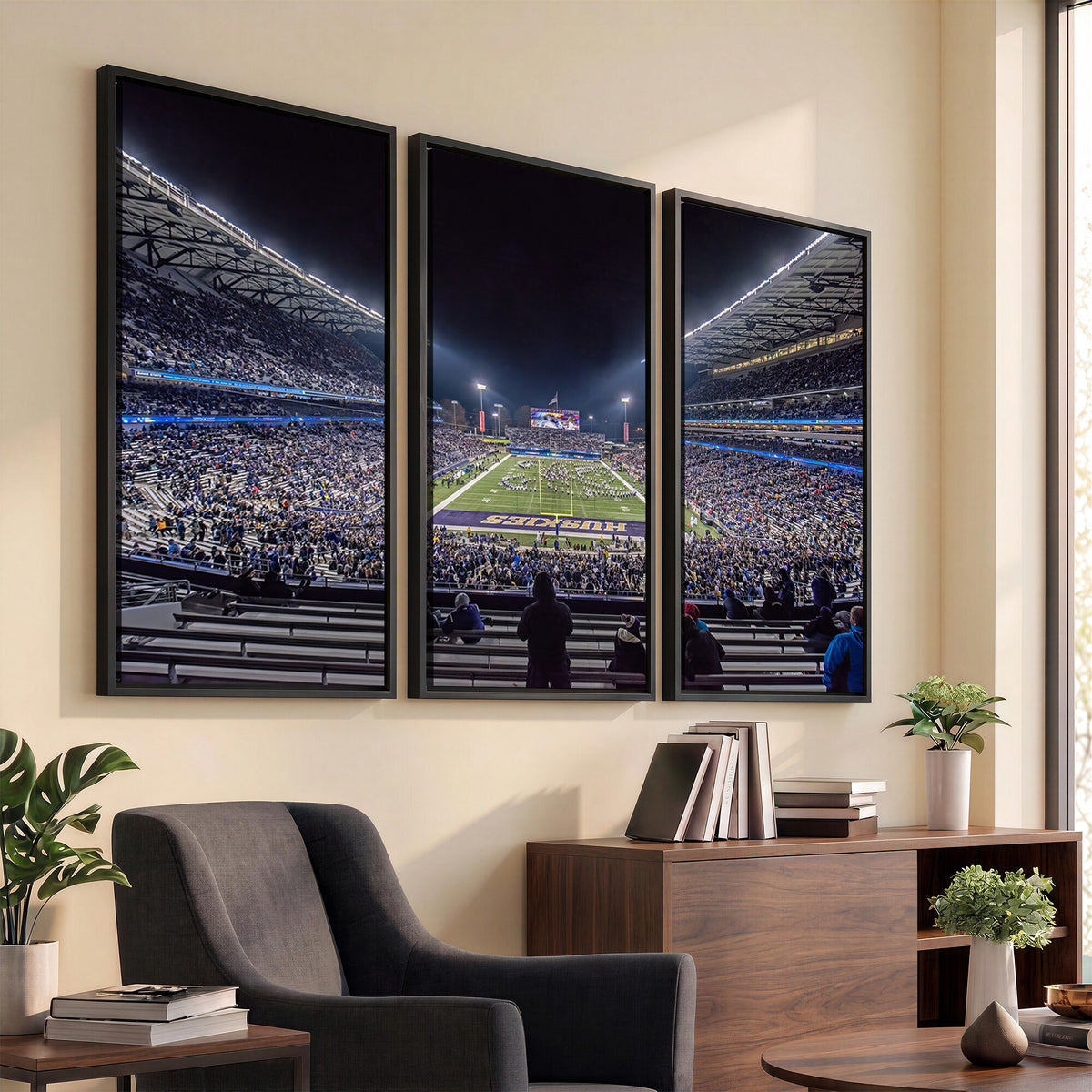 85780-MGV-CV-36X24 - The University of Washington Huskies Football Team Print, Extra Large Game Room Wall Decor