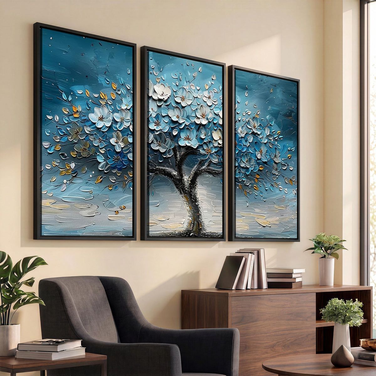 24109-_Poster-30x20 - Abstract Blooming Tree Wall Art Canvas Print, Floral Modern Home Decor