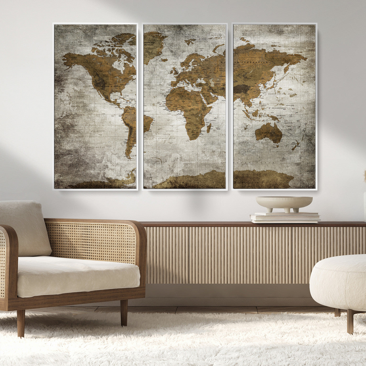 MGV-FC-48X32-3P - Push Pin World Map Canvas Print – Framed Wall Art for Couples to Track Their Travels – Anniversary