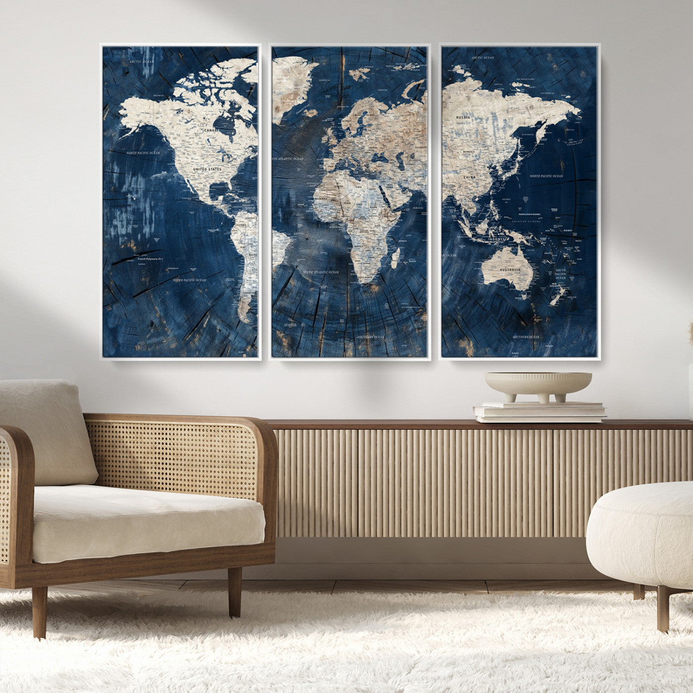 MGV-FC-48X32-3P - Push Pin World Map Canvas Print – Framed Wall Art for Couples to Track Their Travels – Anniversary