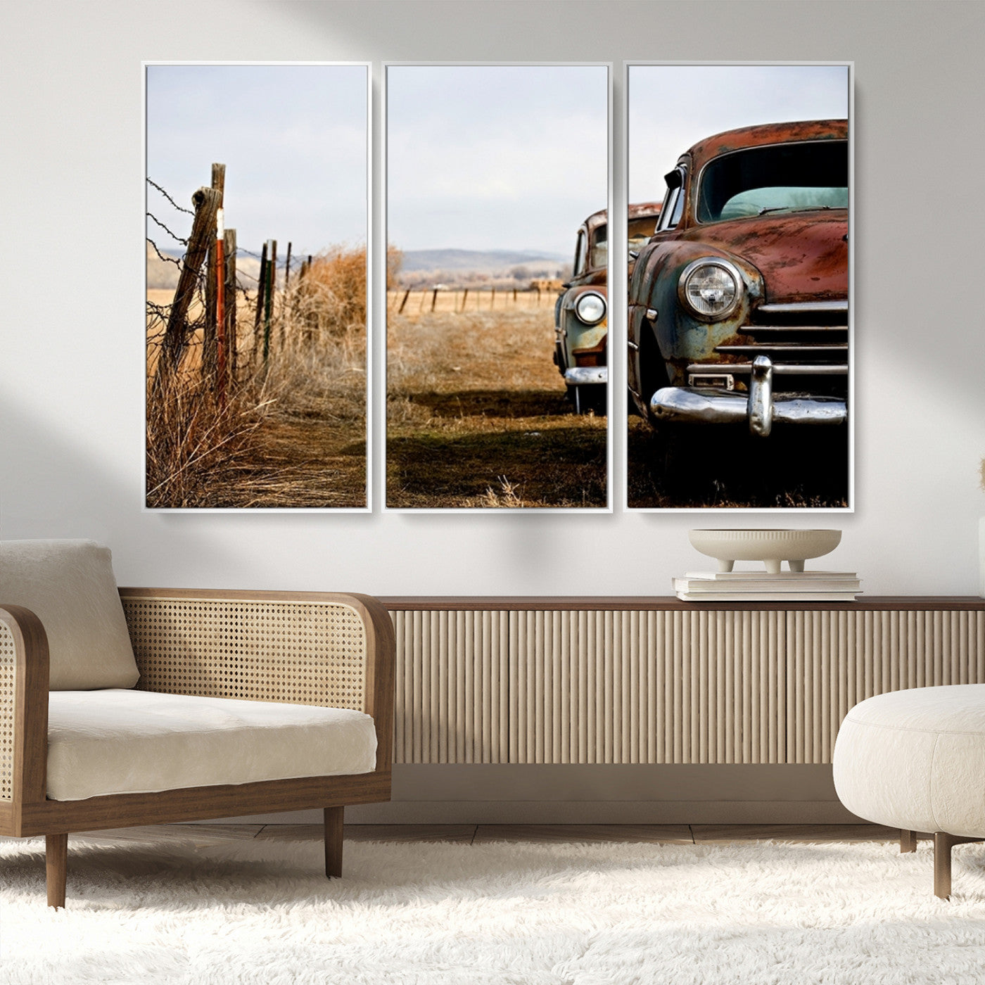 MGV-FC-48X32-3P - Classic Cars Vintage Wall Art Canvas Print