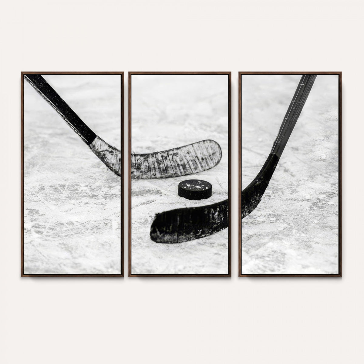 82900-MGV-CV-36X24 - Winter Ice Hockey Sport Canvas Wall Art Print, Hockey Wall Decor