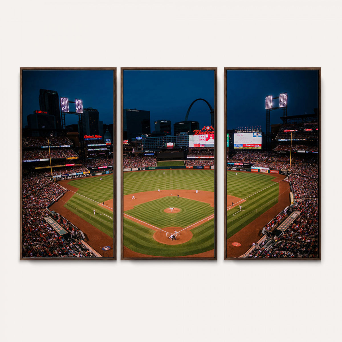 38612-MGV-CV-36X24 - St. Louis Cardinals Baseball Team Print - Busch Stadium Wall Art