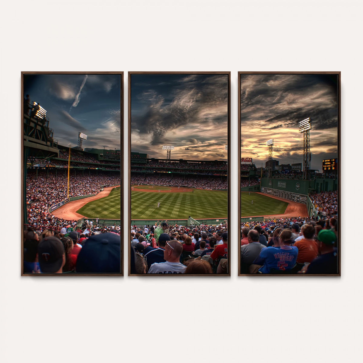 53432-MGV-CV-36X24 - Boston Red Sox Baseball Team Print, Massachusetts Fenway Park Stadium Wall Art Canvas Print