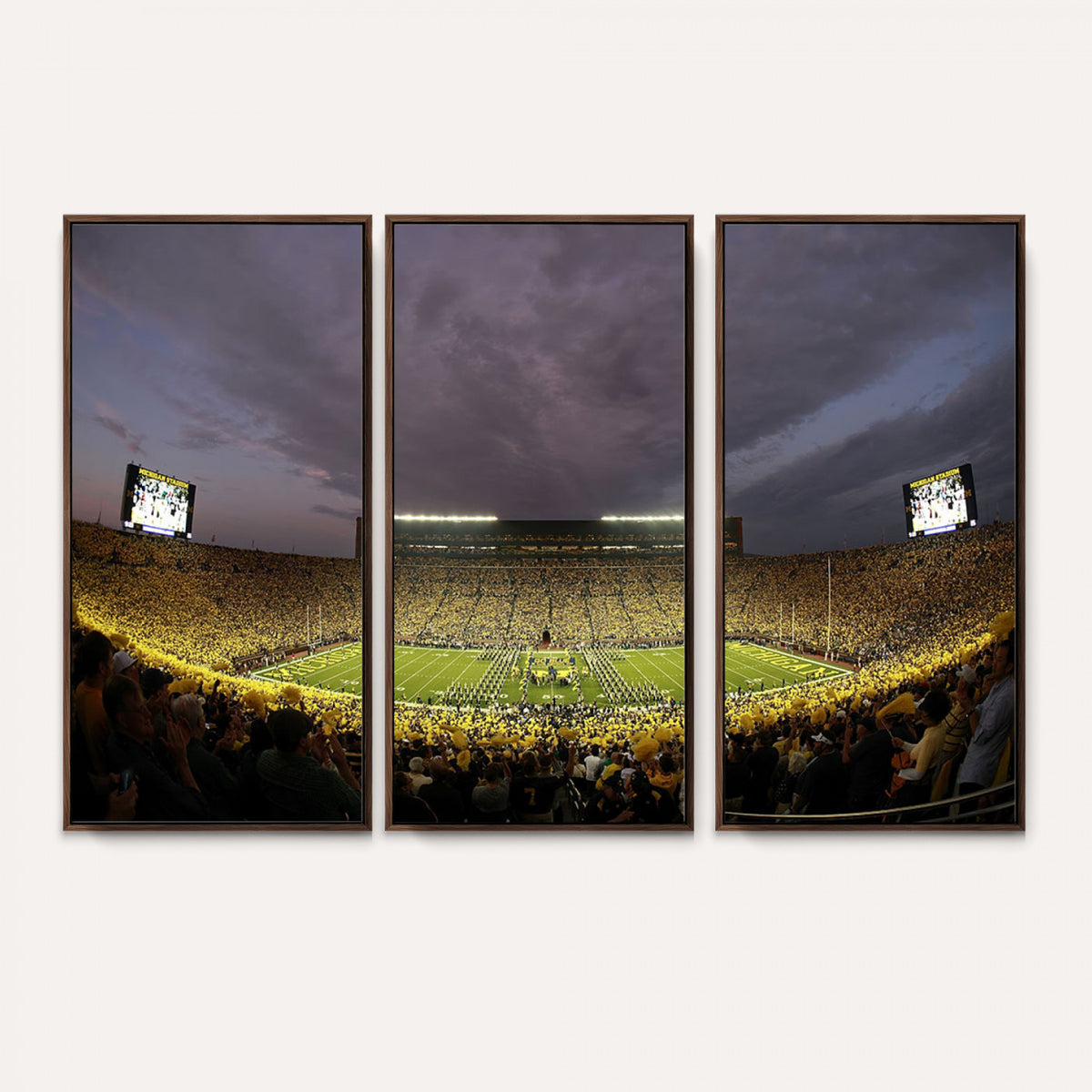 72404-MGV-CV-36X24 - Michigan Wolverines Print, Michigan Stadium Wall Art Canvas Print
