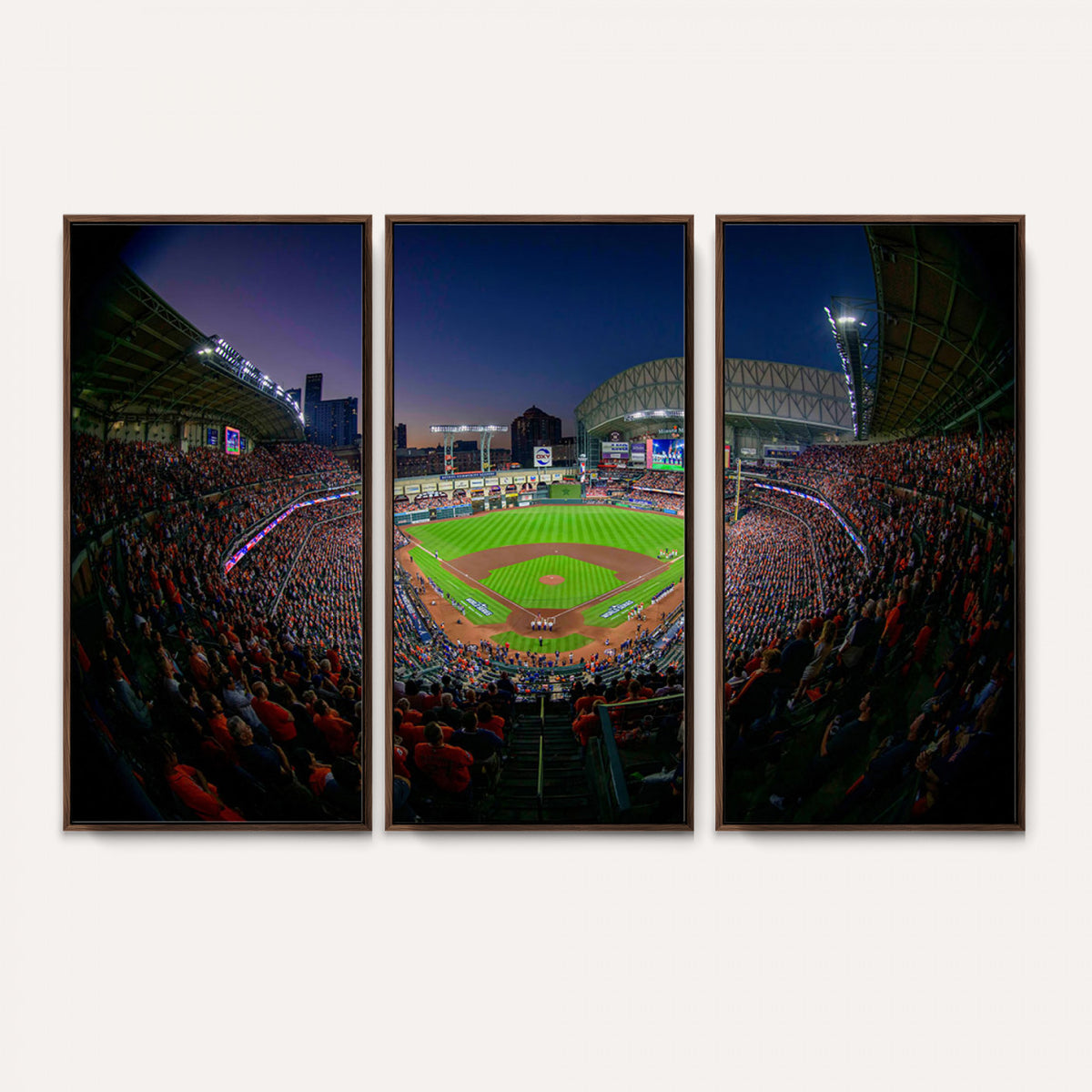 44322-MGV-CV-36X24 - Houston Astros Baseball Print Canvas, Houston Minute Maid Park Stadium Wall Art