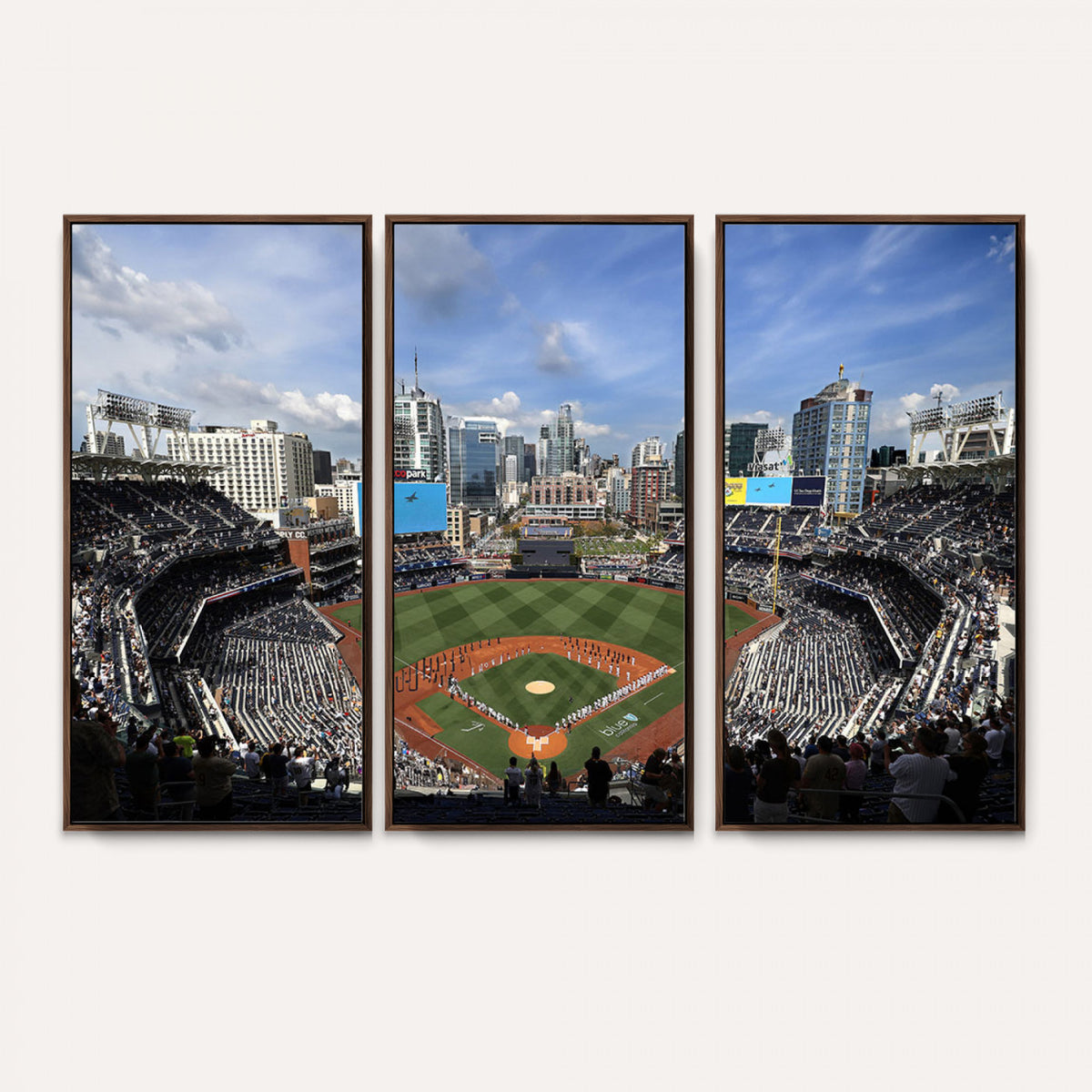 87122-MGV-CV-36X24 - San Diego Padres Baseball Team Print, Petco Park Stadium Wall Art Canvas Print