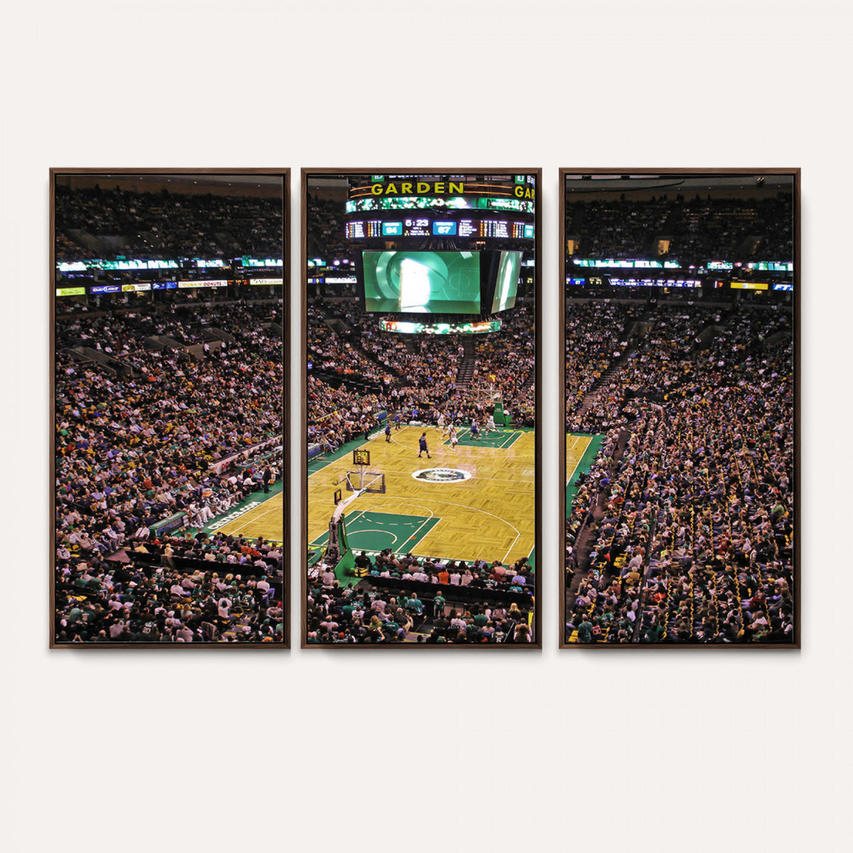 21705-MGV-CV-36X24 - TD Garden Basketball Canvas Wall Art | Boston Celtics Live Action