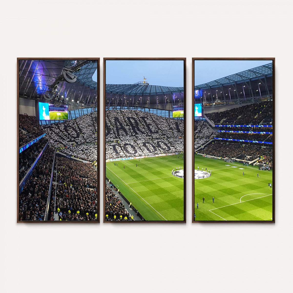 38765-MGV-CV-36X24 - Tottenham Hotspur Stadium Canvas Print, Match Day Triple Canvas Wall Art