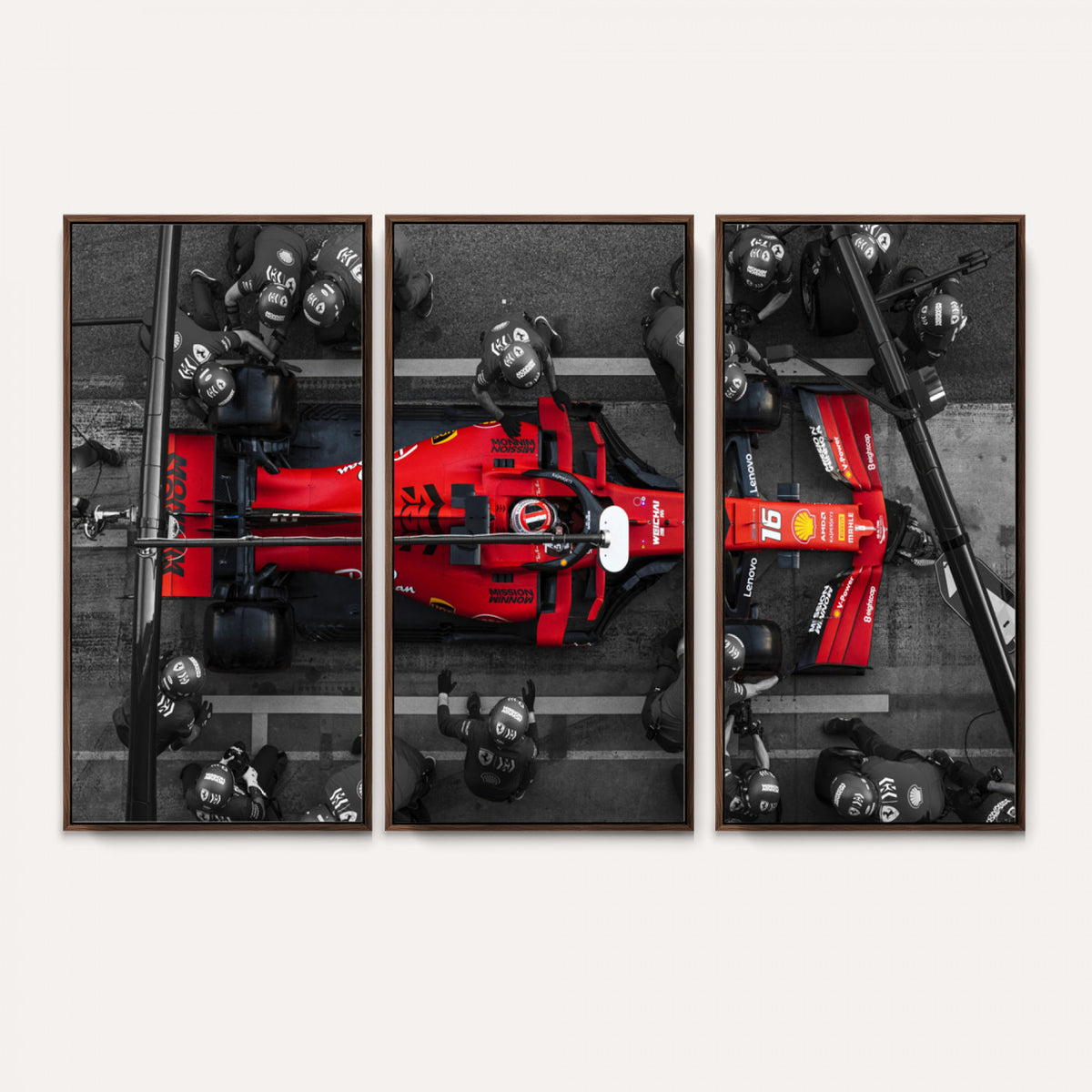 99356-MGV-CV-36X24 - Ferrari Pit Stop Canvas Wall Art | Precision and Speed