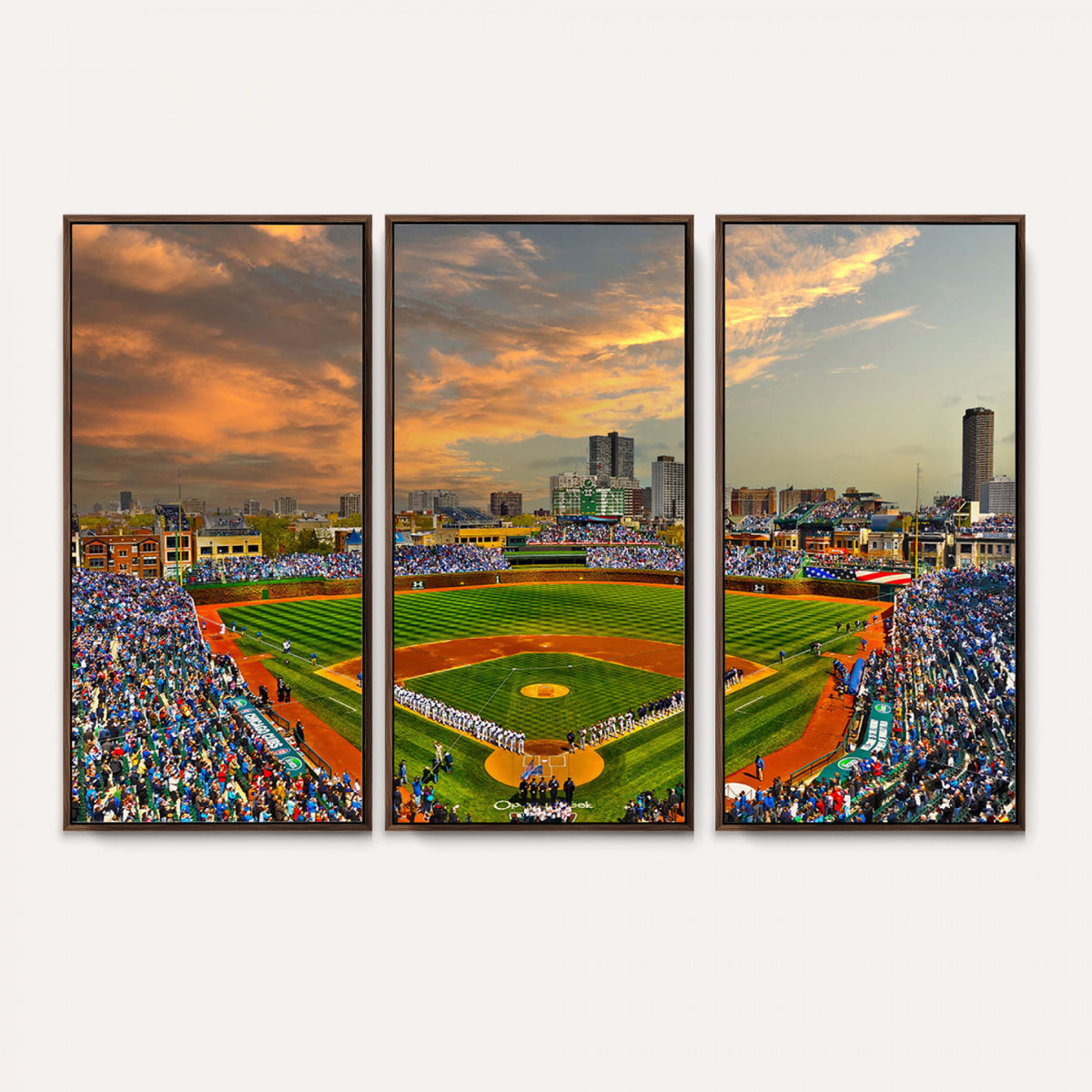 45635-MGV-CV-36X24 - Chicago Wrigley Field Wall Art Canvas Print
