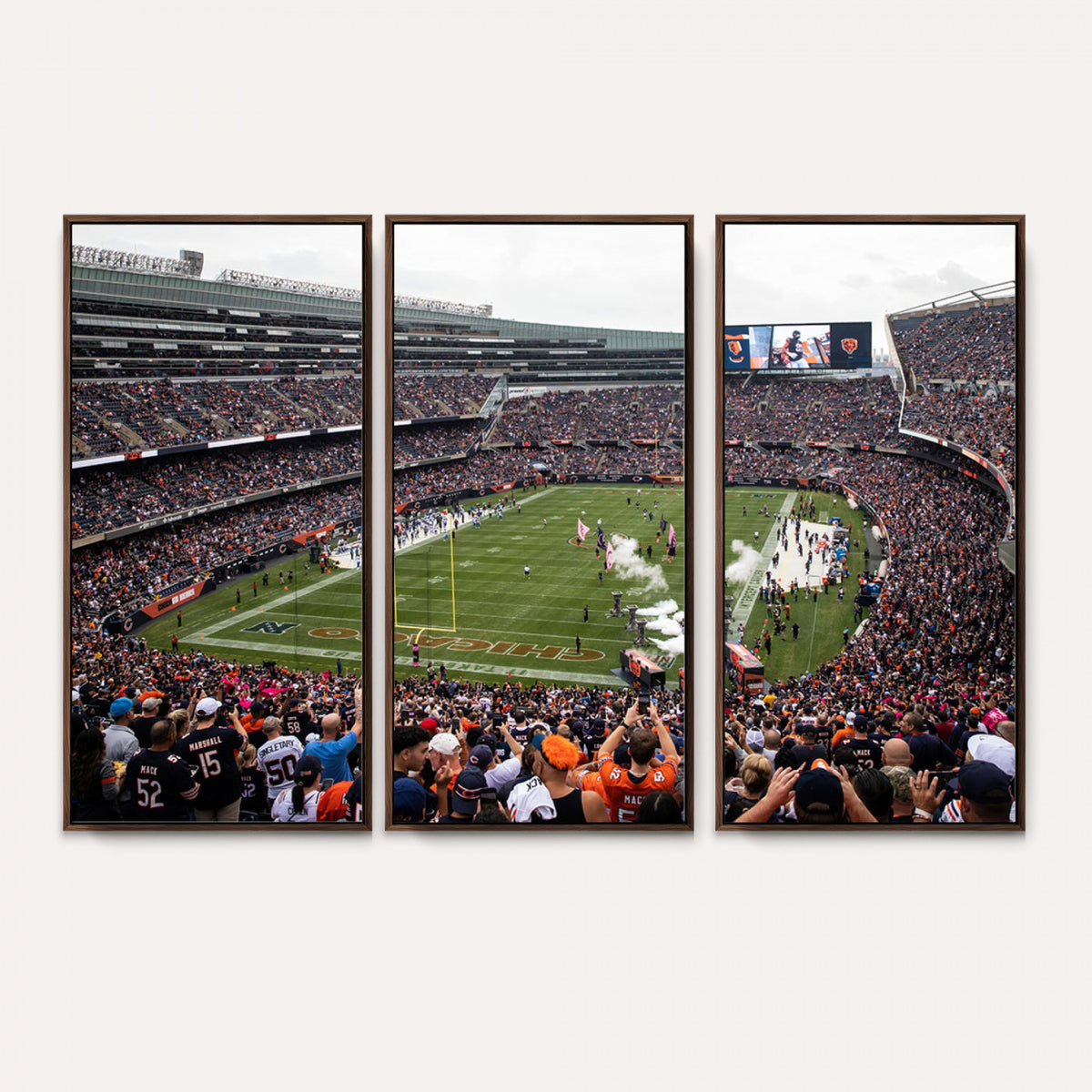 18347149-MGV-CV-36X24 - Chicago Bears Soldier Field Wall Art Canvas Print – Framed Football Stadium Artwork Team Spirit for home, office
