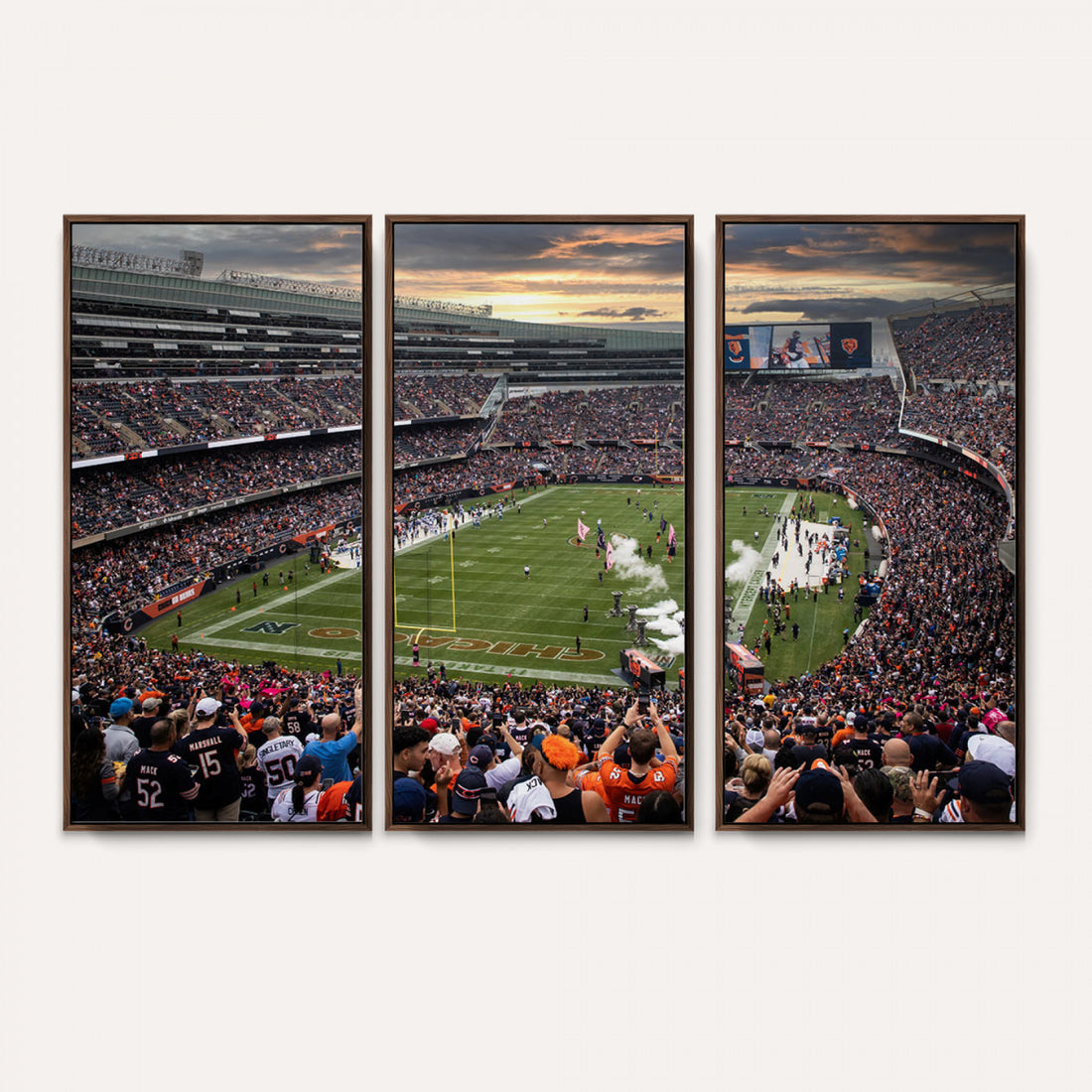 Chicago Bears Soldiers Field Wall Art Canvas Print, Home Bar Wall Decor