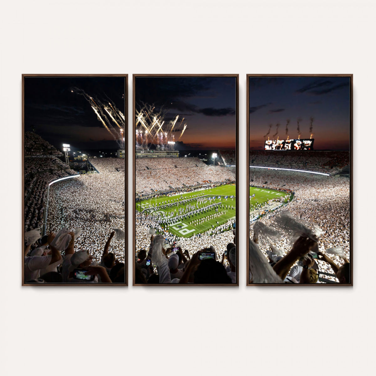 26666-MGV-CV-36X24 - Penn State Stadium Wall Art Canvas Print, White Out