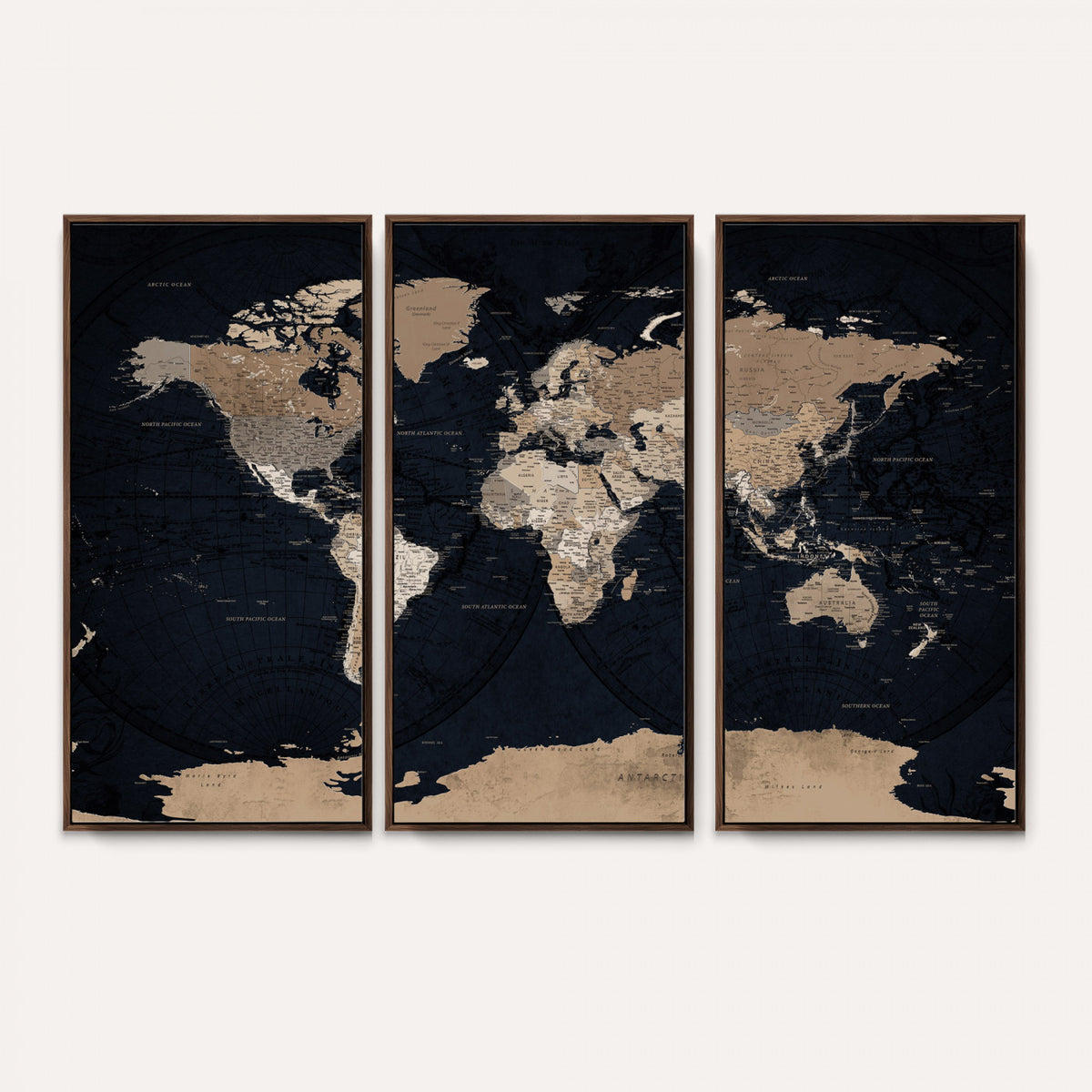 25812727-MGV-CV-36X24 - Grunge Wall Art World Map Canvas Print