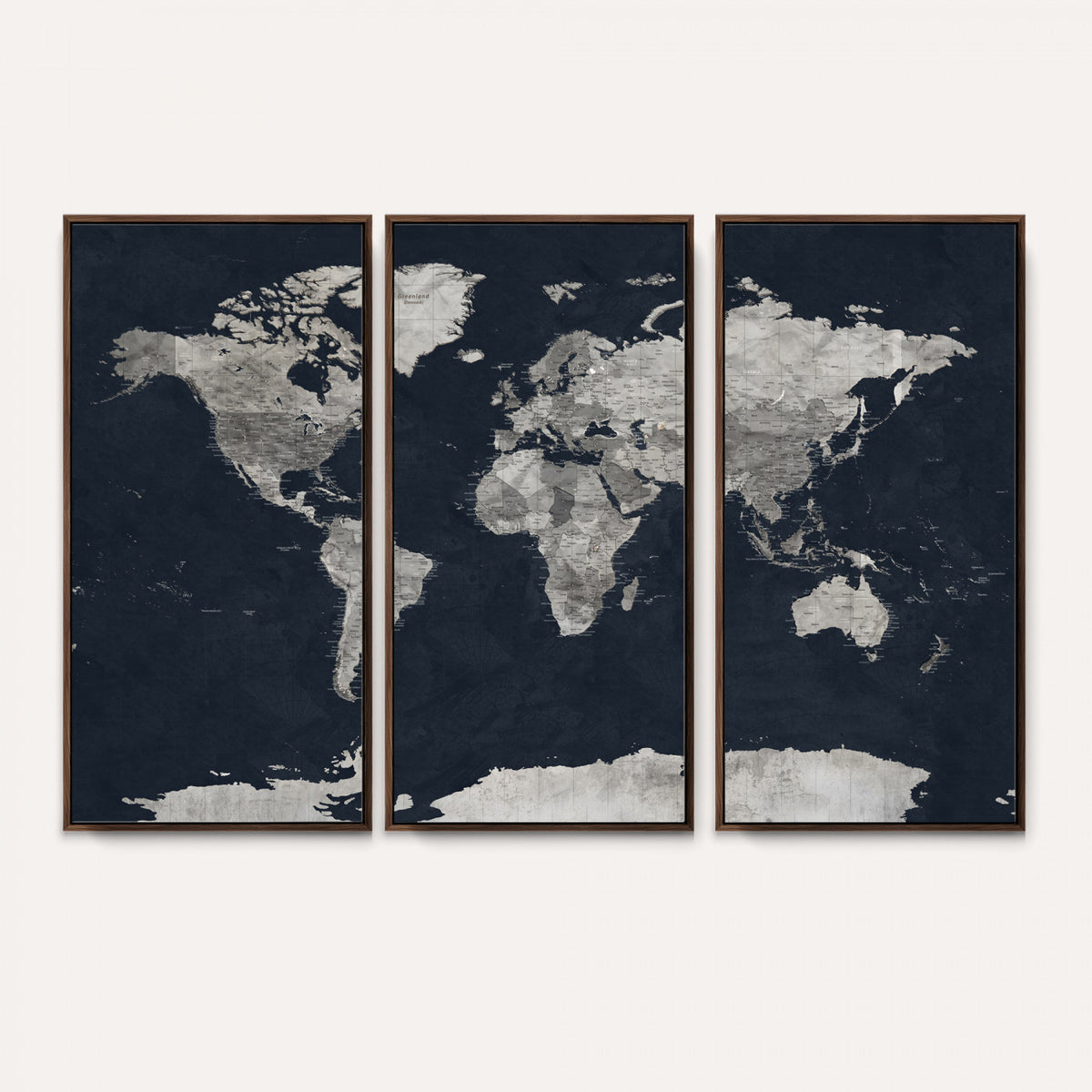 53886659-MGV-CV-36X24 - Colorful Watercolor World Map Canvas Print – Vibrant Framed