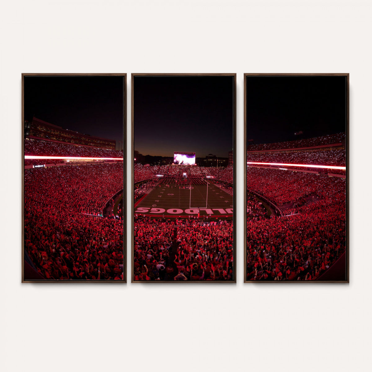 76277124-MGV-CV-36X24 - Sanford Stadium Wall Art Canvas Print – Georgia Bulldogs Football Artwork Print for Home, Office, and Sports Room Decor