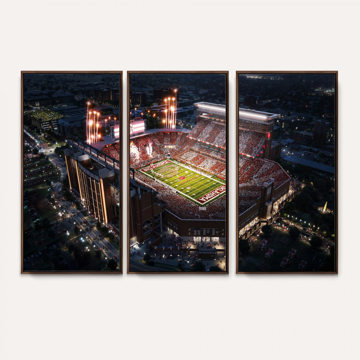 16867141-MGV-CV-36X24 - Oklahoma Memorial Stadium, Gaylord Memorial Stadium Wall Art
